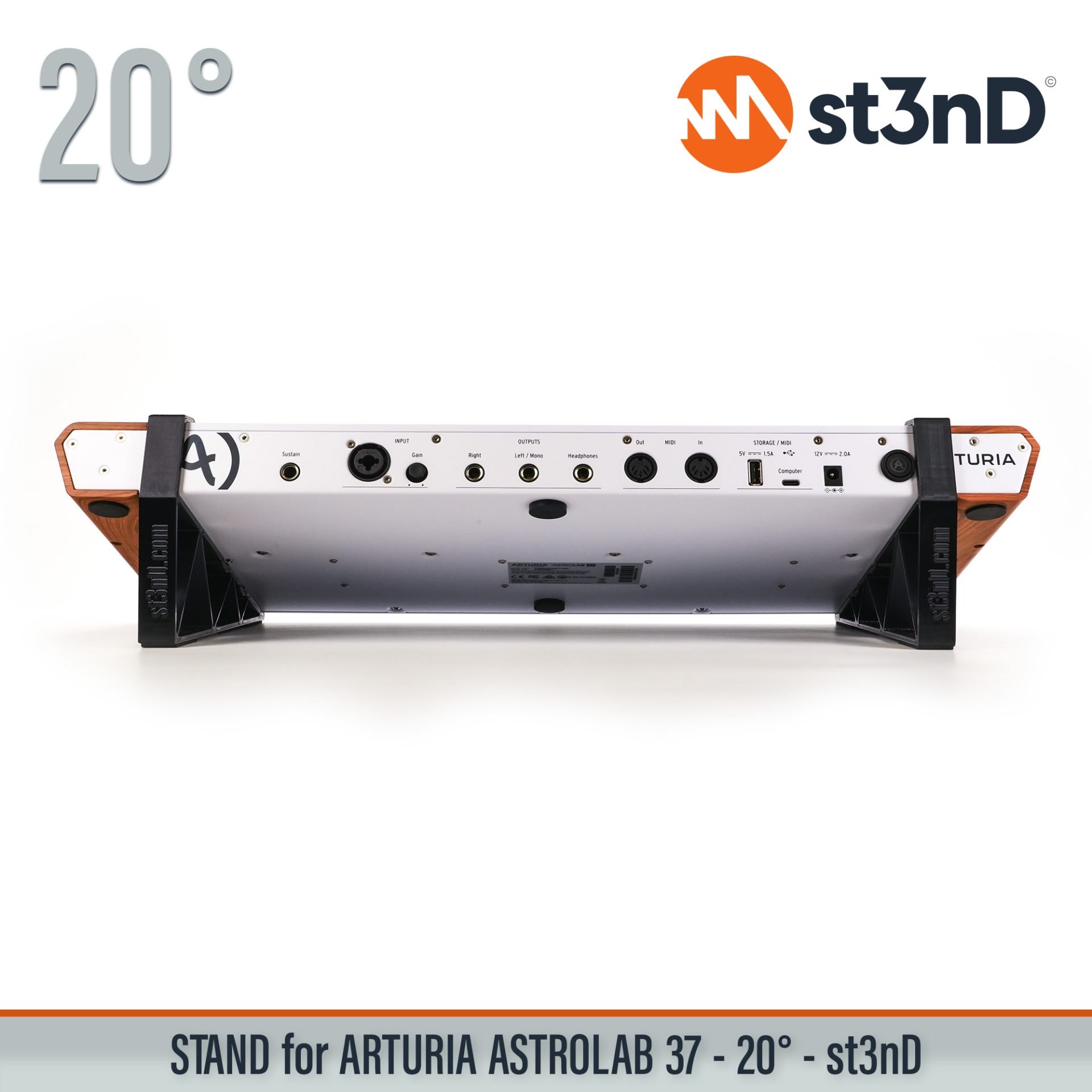 DAW, portable, sequencer, st3nD, stable, stand, strong, sturdy, synth accessory, tilted, Arturia AstroLab 37, Arturia, Arturia synth