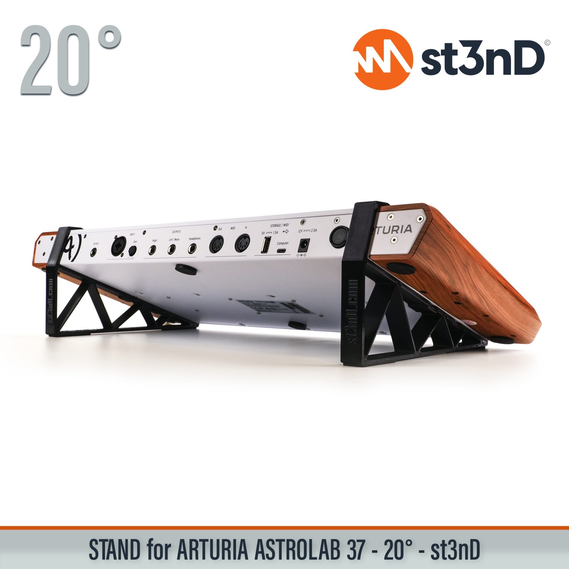 DAW, portable, sequencer, st3nD, stable, stand, strong, sturdy, synth accessory, tilted, Arturia AstroLab 37, Arturia, Arturia synth