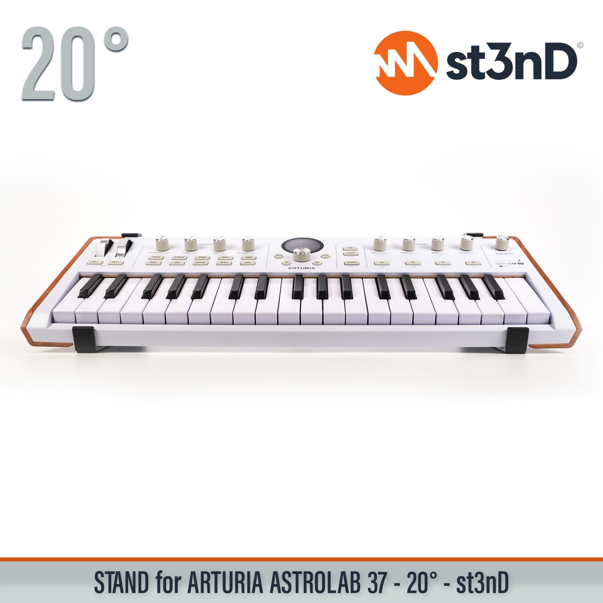 DAW, portable, sequencer, st3nD, stable, stand, strong, sturdy, synth accessory, tilted, Arturia AstroLab 37, Arturia, Arturia synth