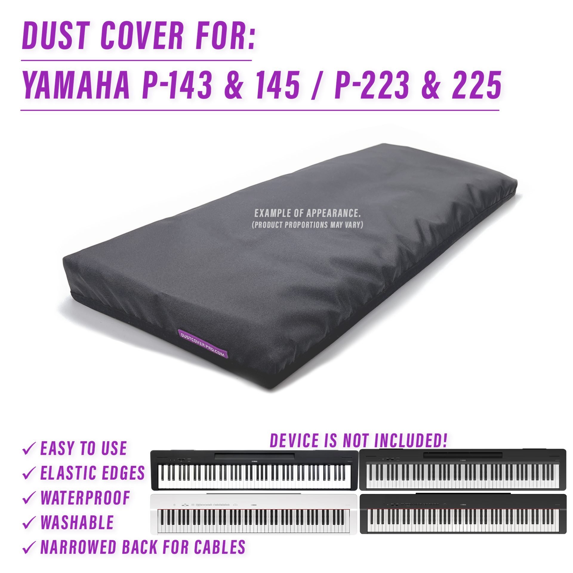 dust cover dustcover dustcoverpro elastic P-145 synth synth protection water resistant waterproof yamaha yamaha p145 P-143 P-223 P-225