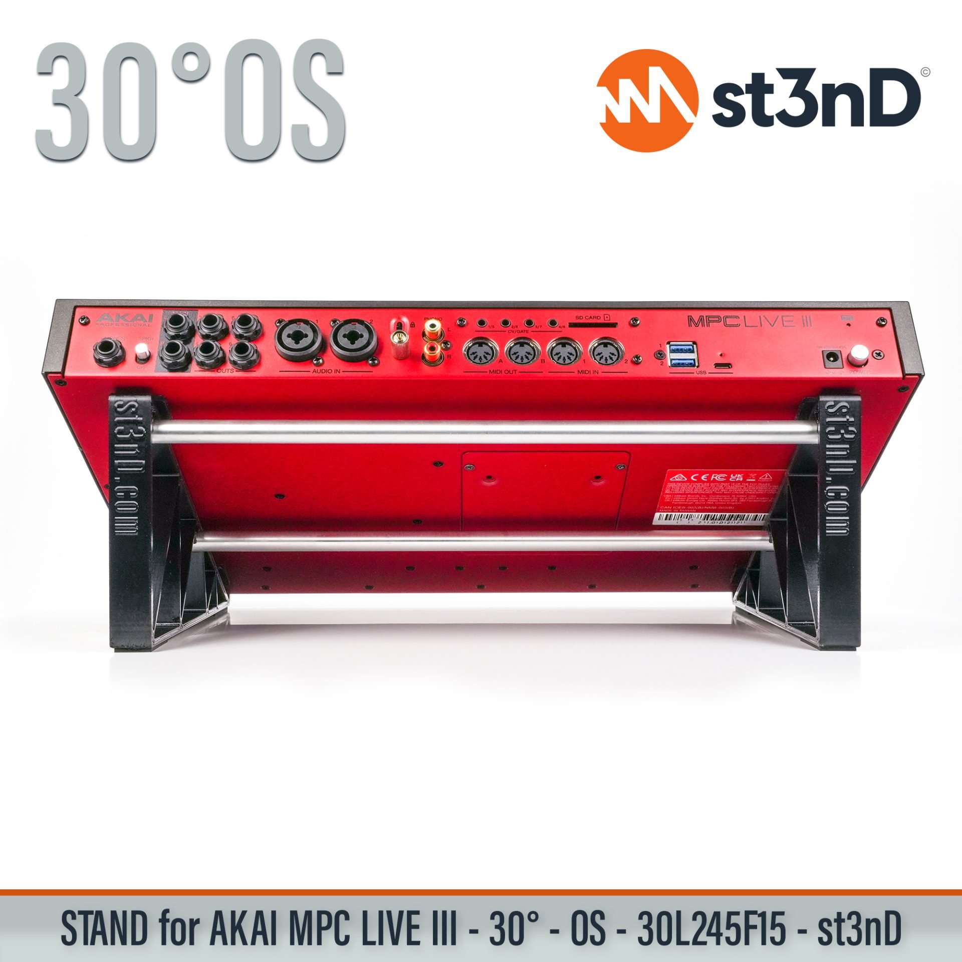 controller home studio instrument accessory portable st3nD stable stand strong studio accessory sturdy synth synth accessory tilted AKAI MPC LIVE III AKAI MPC LIVE III AKAI MPC LIVE 3 MPC LIVE 3