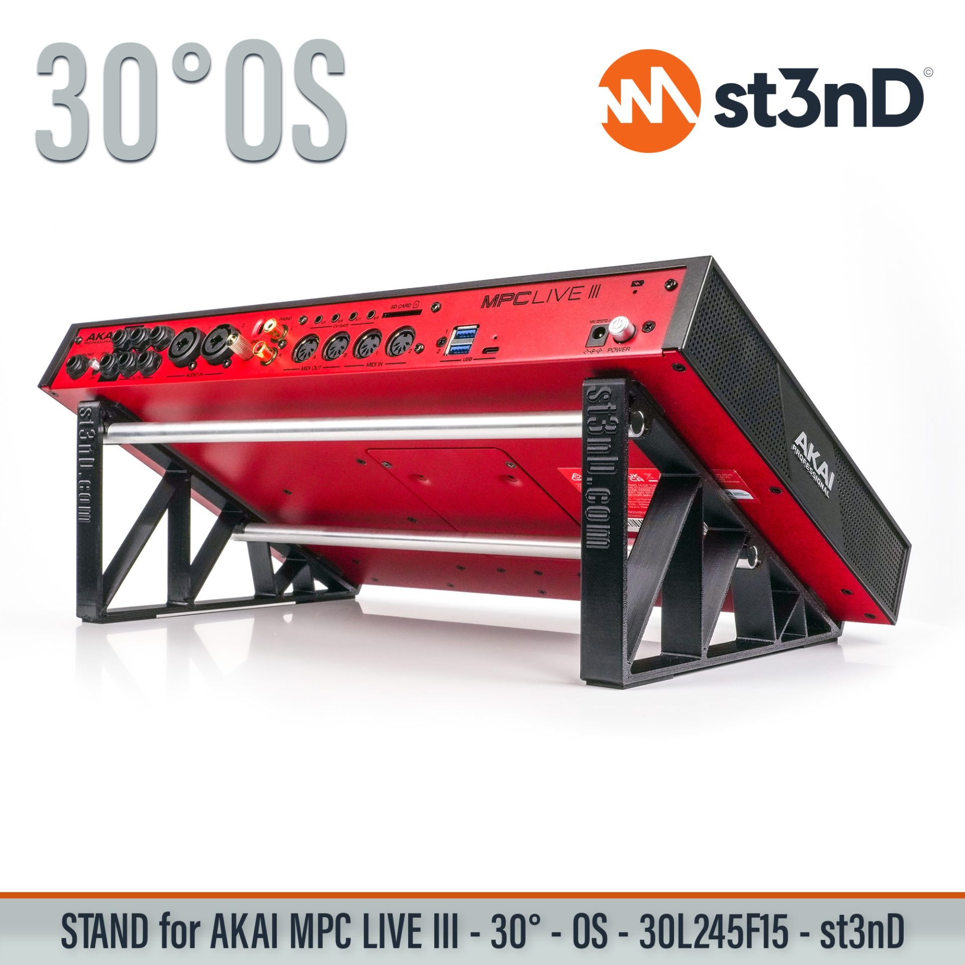 controller home studio instrument accessory portable st3nD stable stand strong studio accessory sturdy synth synth accessory tilted AKAI MPC LIVE III AKAI MPC LIVE III AKAI MPC LIVE 3 MPC LIVE 3