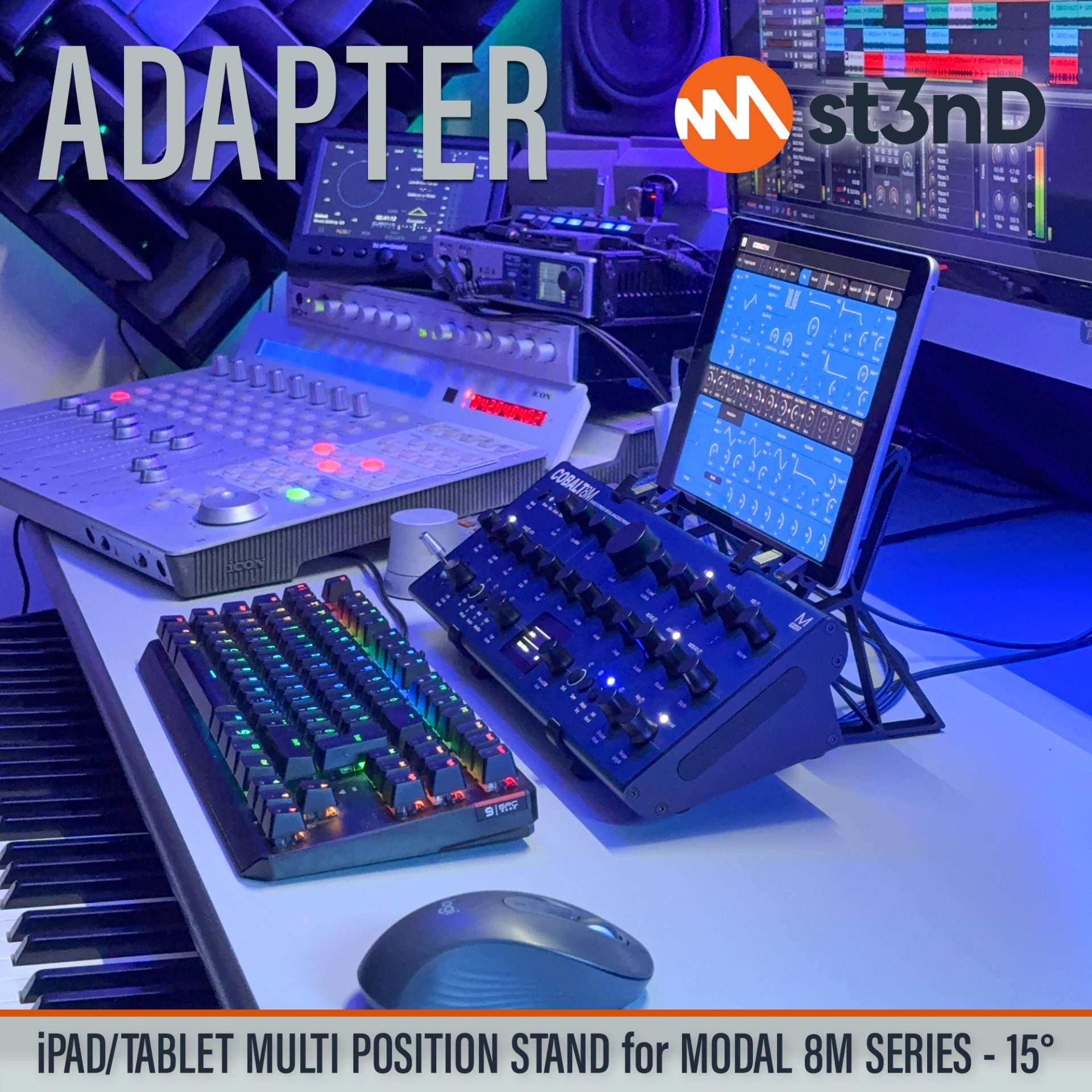 COBALT8M home studio iPad tablet holder MODAL Electronics MODAL ELECTRONICS ARGON8M MODAL ELECTRONICS carbon8m MODAL ELECTRONICS COBALT8M MODALapp portable st3nD stable stand strong studio device studio hardware sturdy tilted