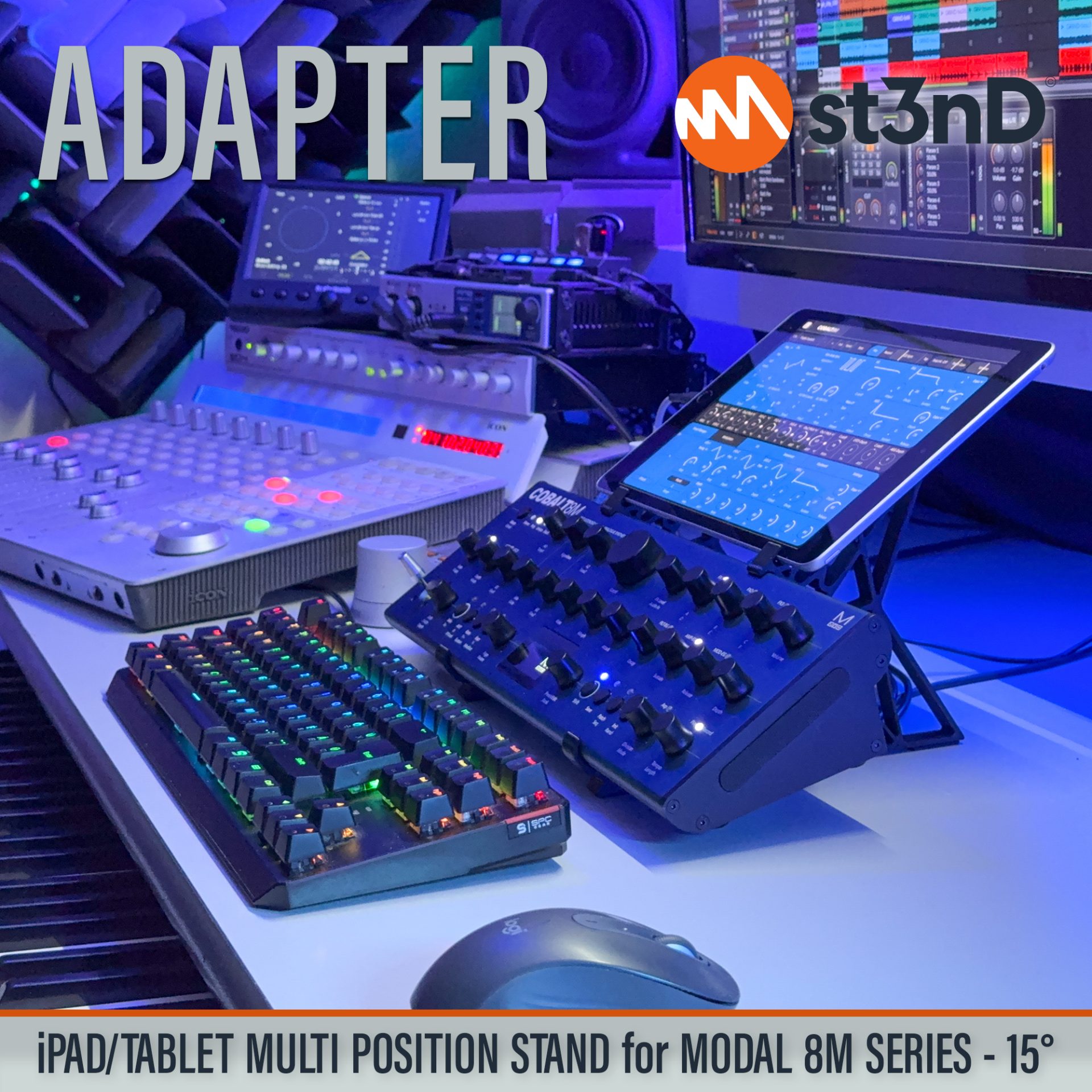 COBALT8M home studio iPad tablet holder MODAL Electronics MODAL ELECTRONICS ARGON8M MODAL ELECTRONICS carbon8m MODAL ELECTRONICS COBALT8M MODALapp portable st3nD stable stand strong studio device studio hardware sturdy tilted