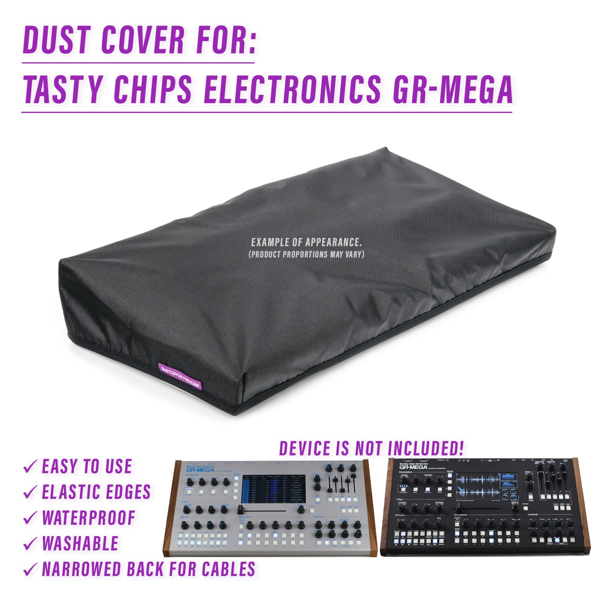 dust cover dustcover dustcoverpro elastic GR-Mega granular synth synth synth protection Tasty Chips Electronics Tasty Chips Electronics GR-Mega water resistant waterproof