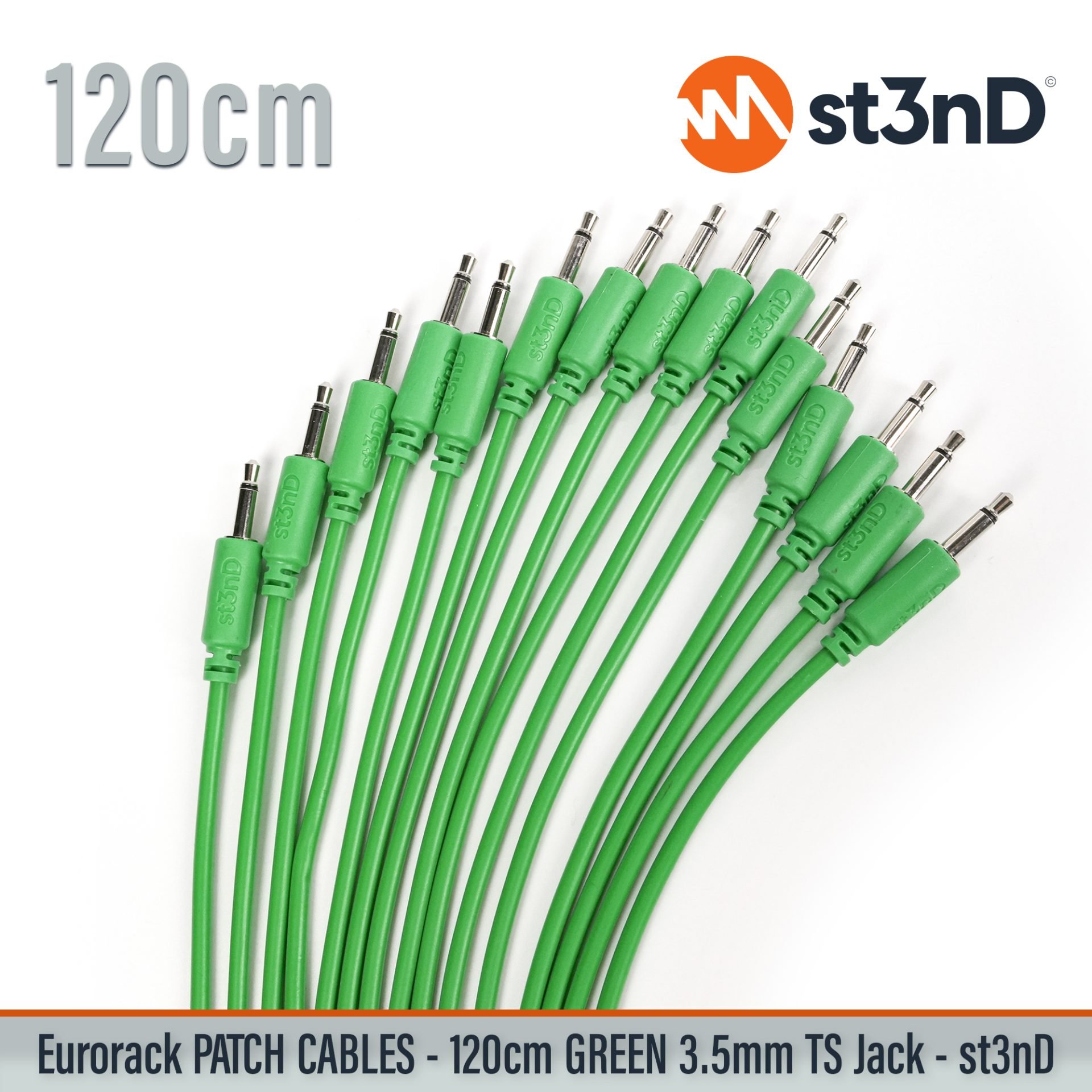 modular eurorack patch cable 3.5mm mono jack 120cm long GREEN color eurorack cable holder semimodular modular copper patch cable pvc patch cable short patch cable synth accessory