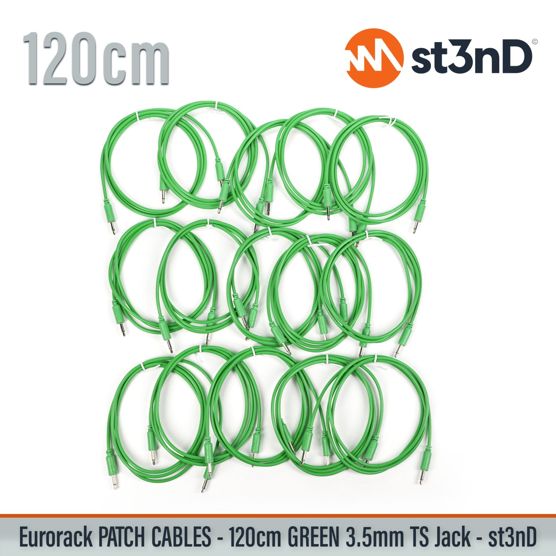 modular eurorack patch cable 3.5mm mono jack 120cm long GREEN color eurorack cable holder semimodular modular copper patch cable pvc patch cable short patch cable synth accessory