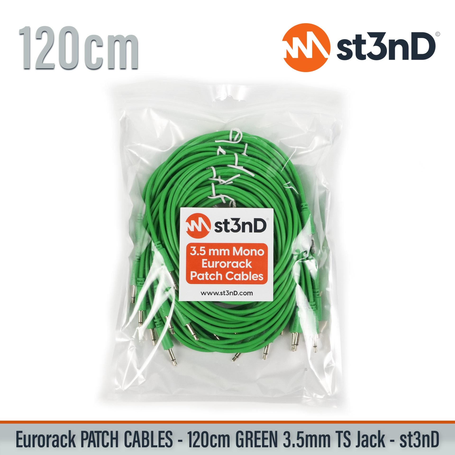 modular eurorack patch cable 3.5mm mono jack 120cm long GREEN color eurorack cable holder semimodular modular copper patch cable pvc patch cable short patch cable synth accessory