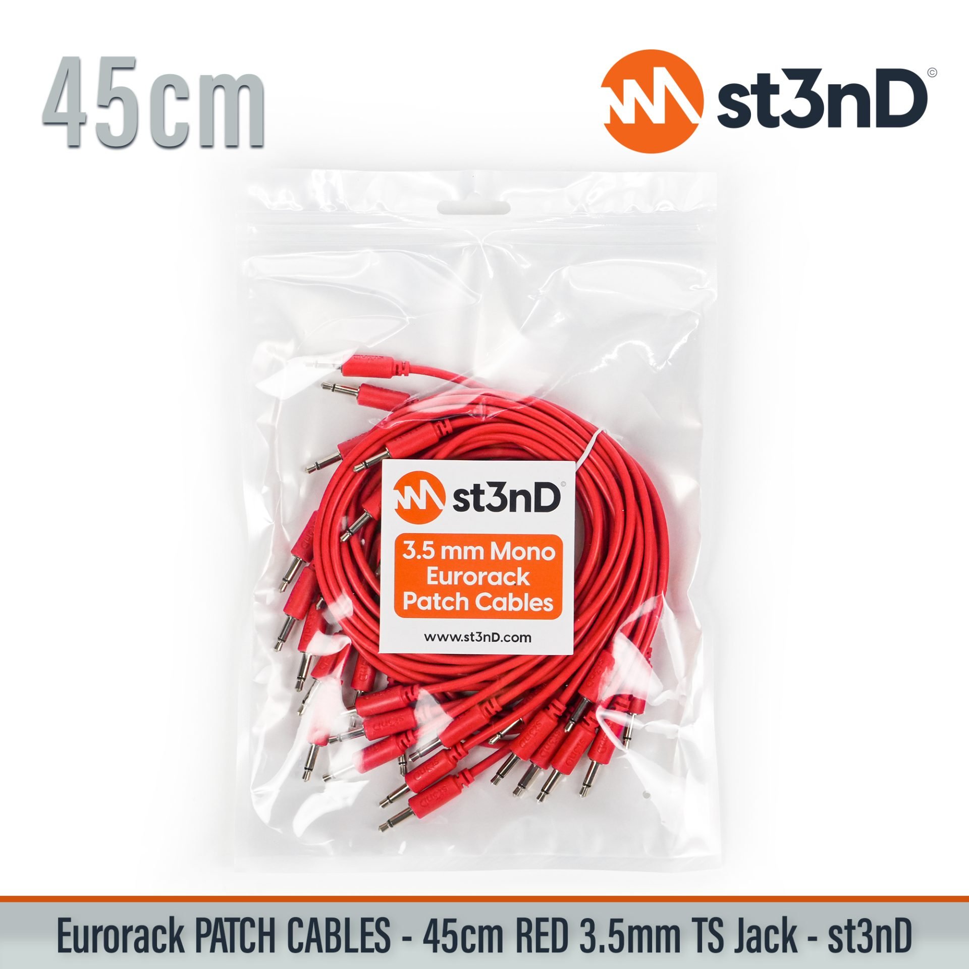 modular eurorack patch cable 3.5mm mono jack 45cm long red color eurorack cable holder semimodular modular copper patch cable pvc patch cable short patch cable synth accessory
