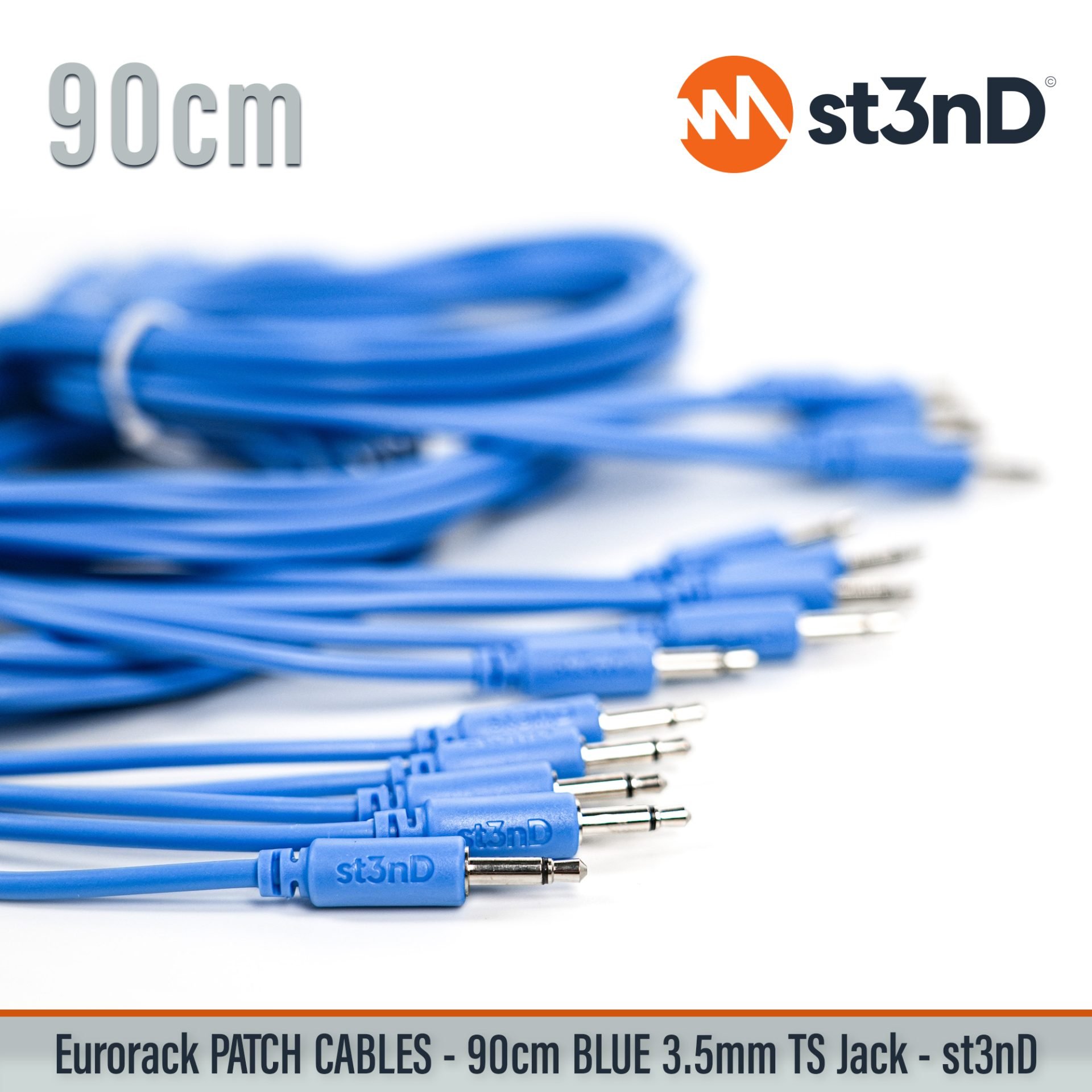 modular eurorack patch cable 3.5mm mono jack 90cm long BLUE color eurorack cable holder semimodular modular copper patch cable pvc patch cable short patch cable synth accessory