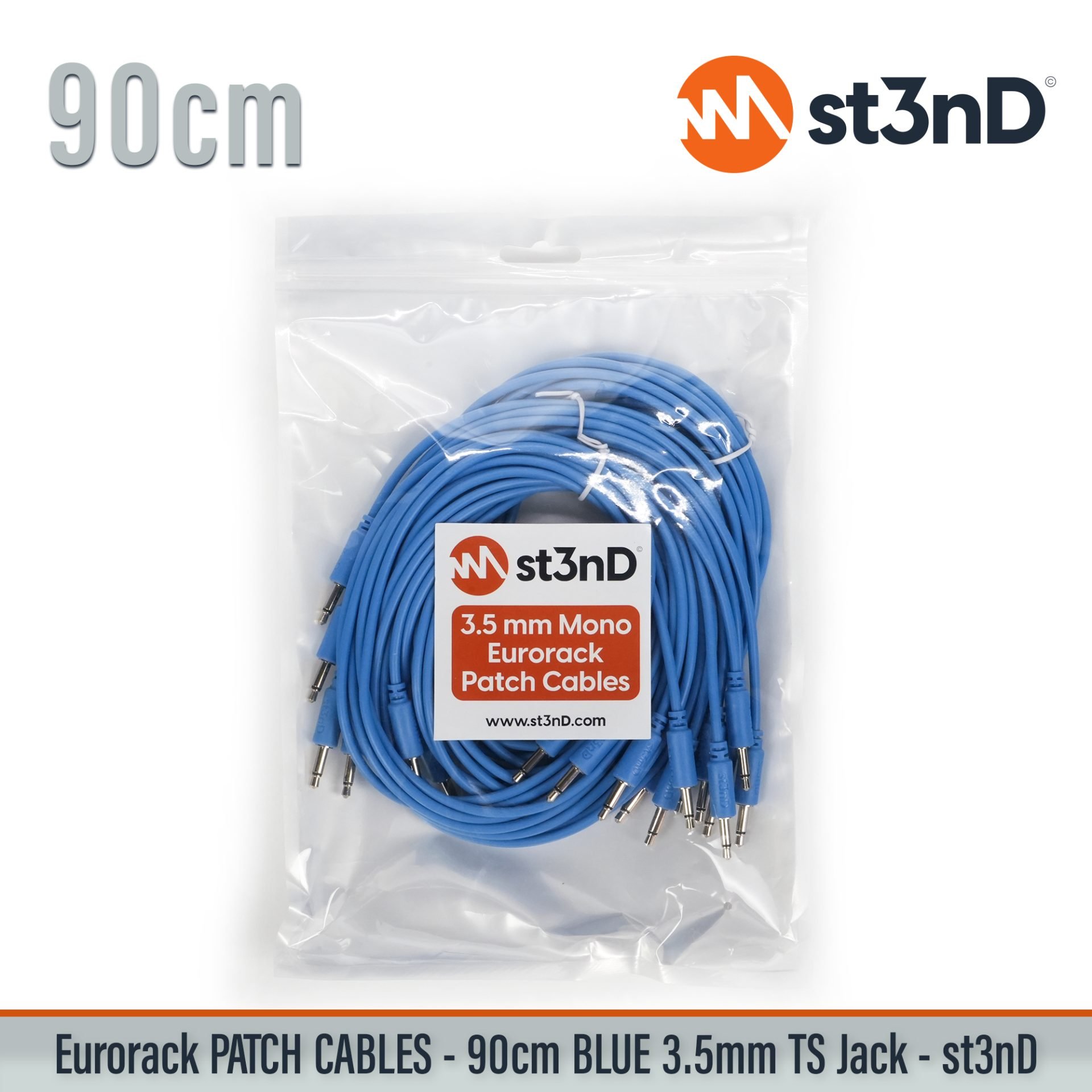 modular eurorack patch cable 3.5mm mono jack 90cm long BLUE color eurorack cable holder semimodular modular copper patch cable pvc patch cable short patch cable synth accessory