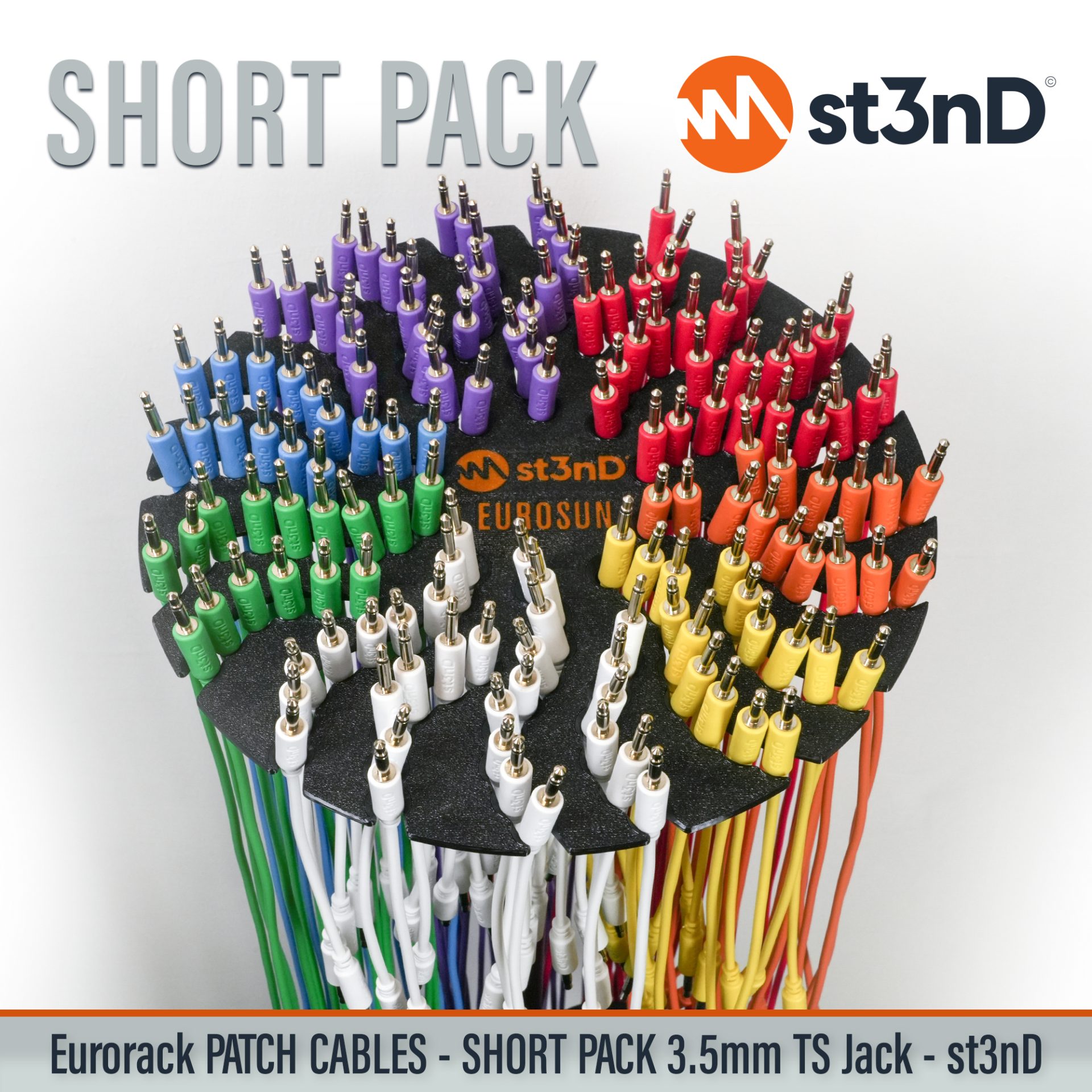 modular eurorack patch cable 3.5mm mono jack short pack bundle eurorack cable holder semimodular modular copper patch cable pvc patch cable short patch cable synth accessory