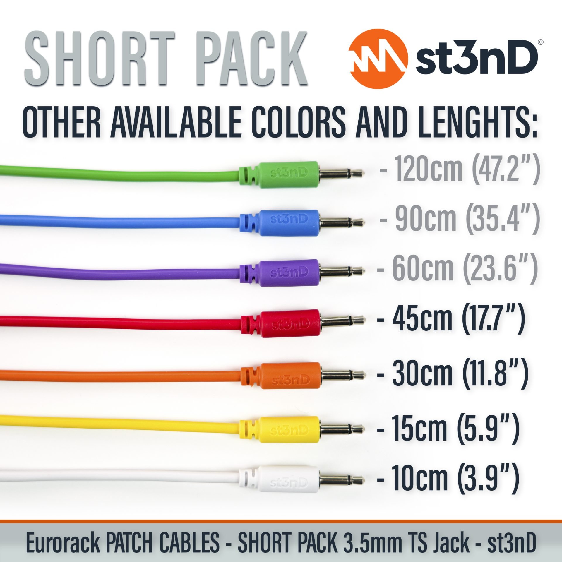modular eurorack patch cable 3.5mm mono jack short pack bundle eurorack cable holder semimodular modular copper patch cable pvc patch cable short patch cable synth accessory