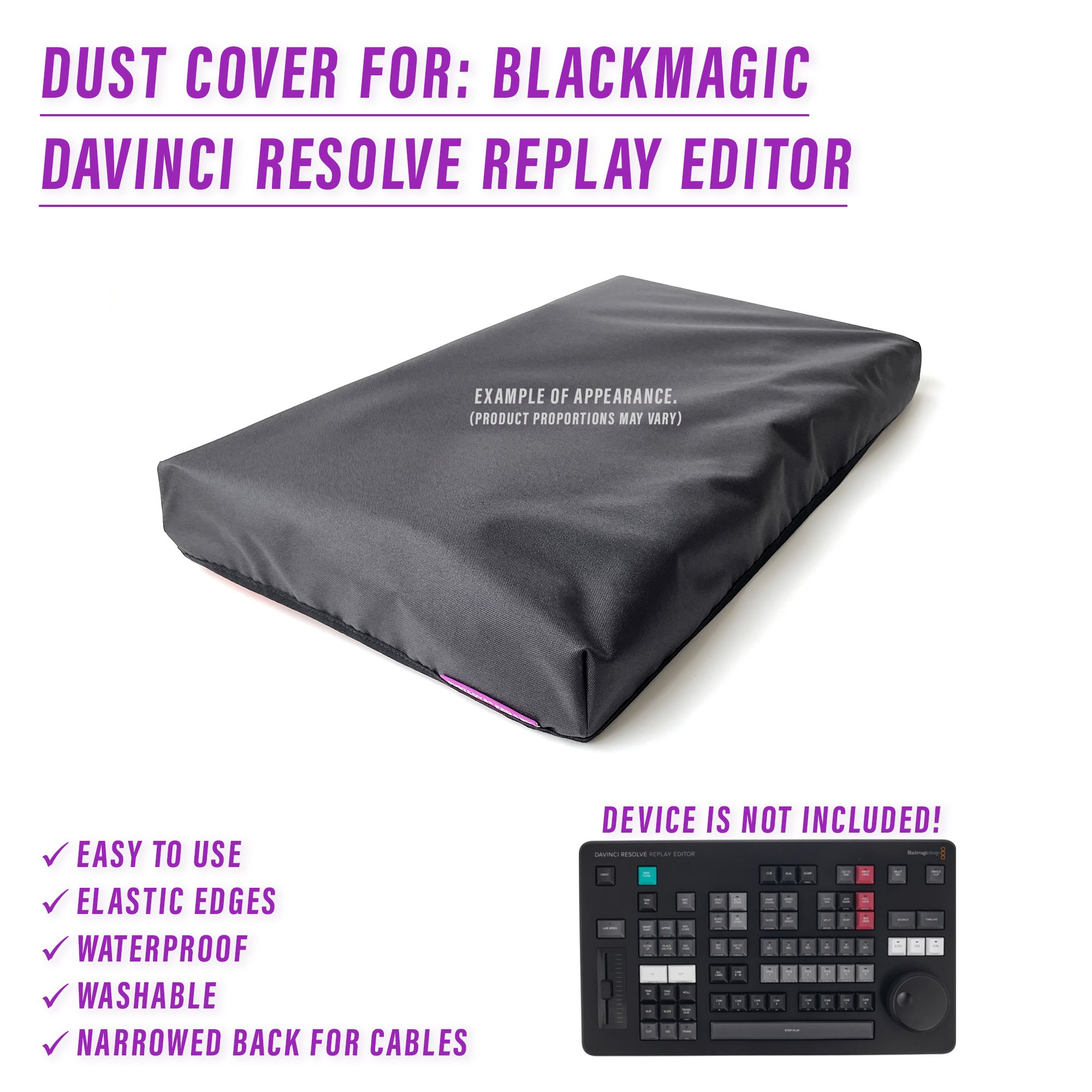 BLACKMAGIC dcp dust cover dustcoverpro DaVinci Resolve Replay Editor
