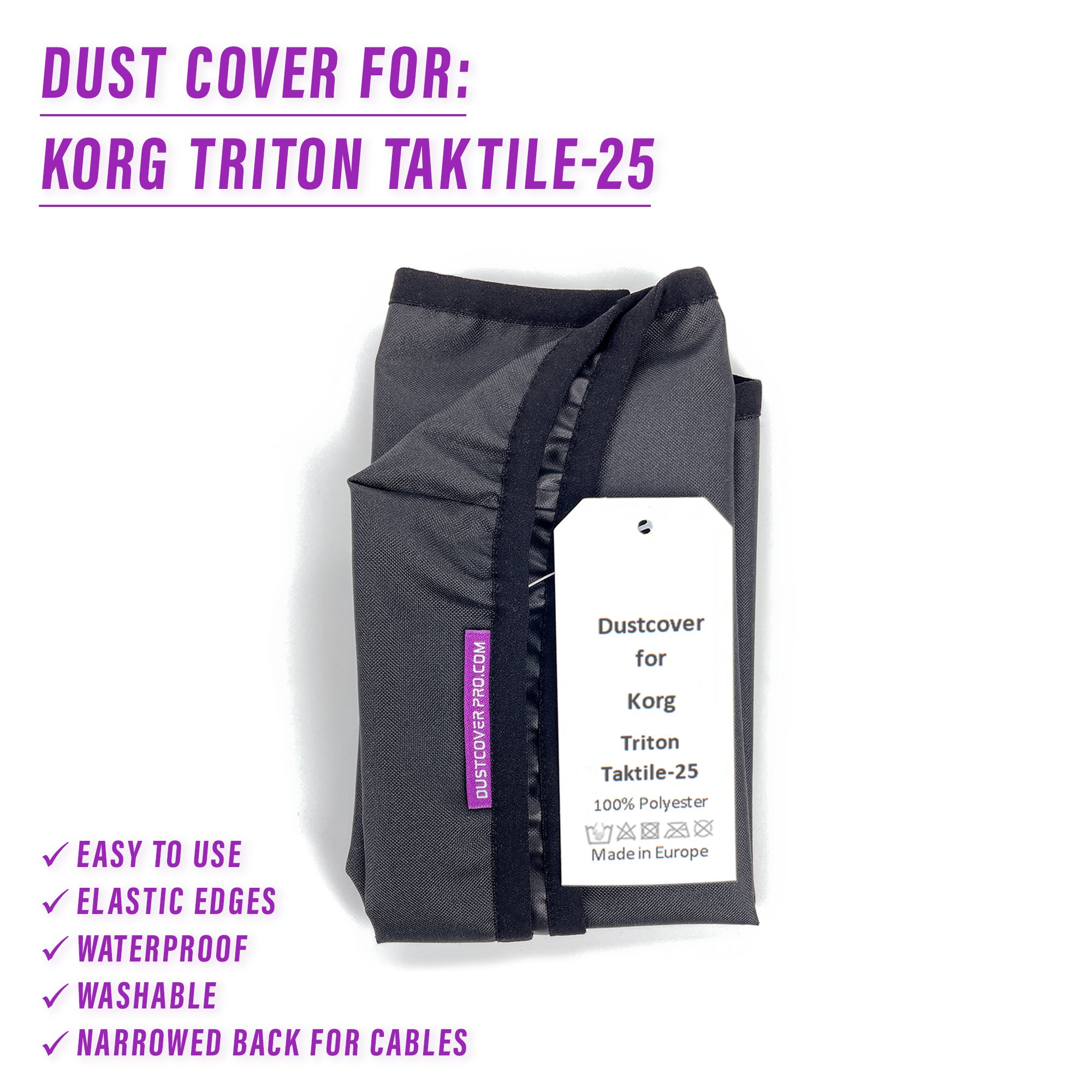 dust cover dustcover dustcoverpro elastic korg synth synth protection water resistant waterproof triton Taktile-25