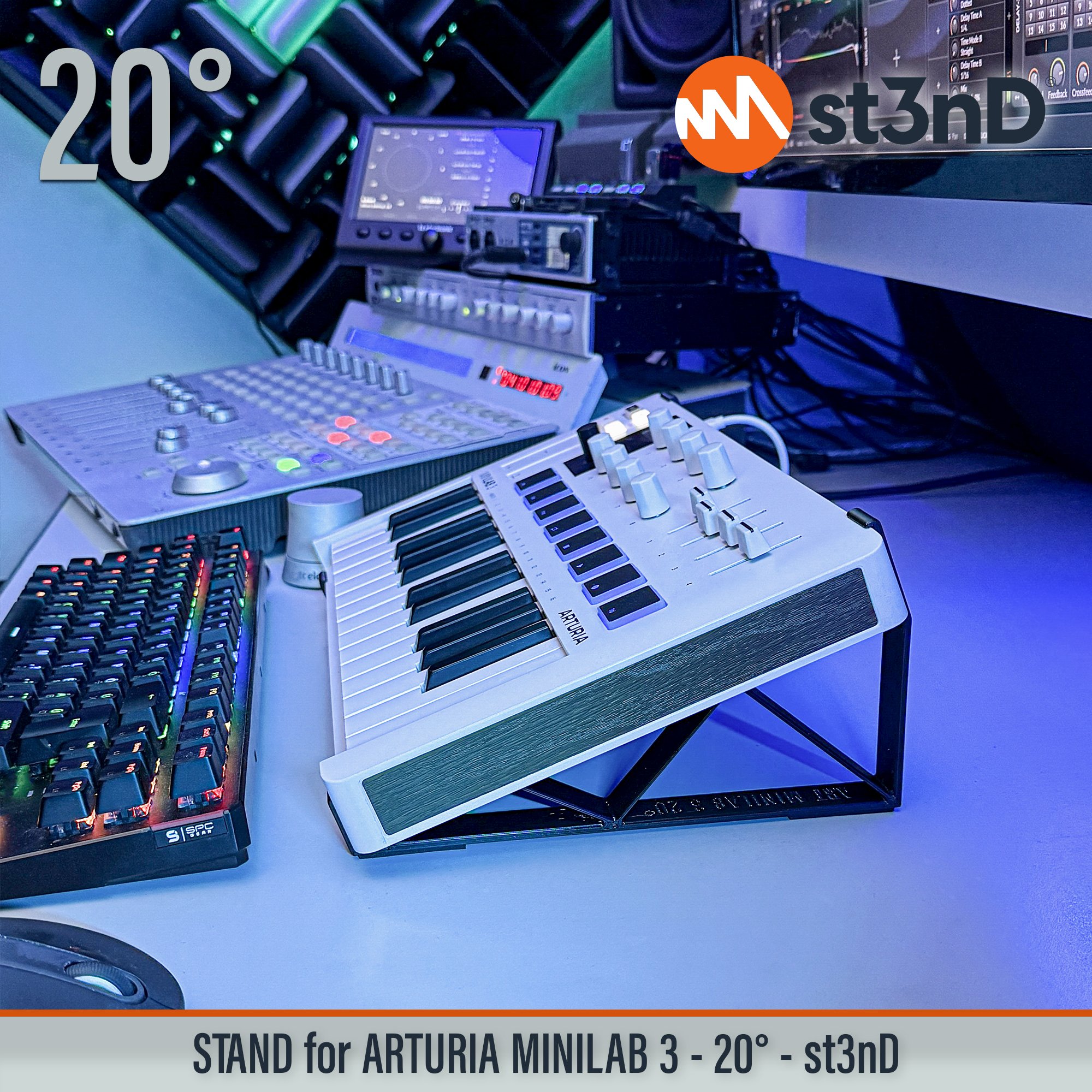 arturia ARTURIA Minilab Mk2 minilab portable st3nD stable stand strong studio accessory sturdy tilted ARTURIA Minilab 3 Minilab 3