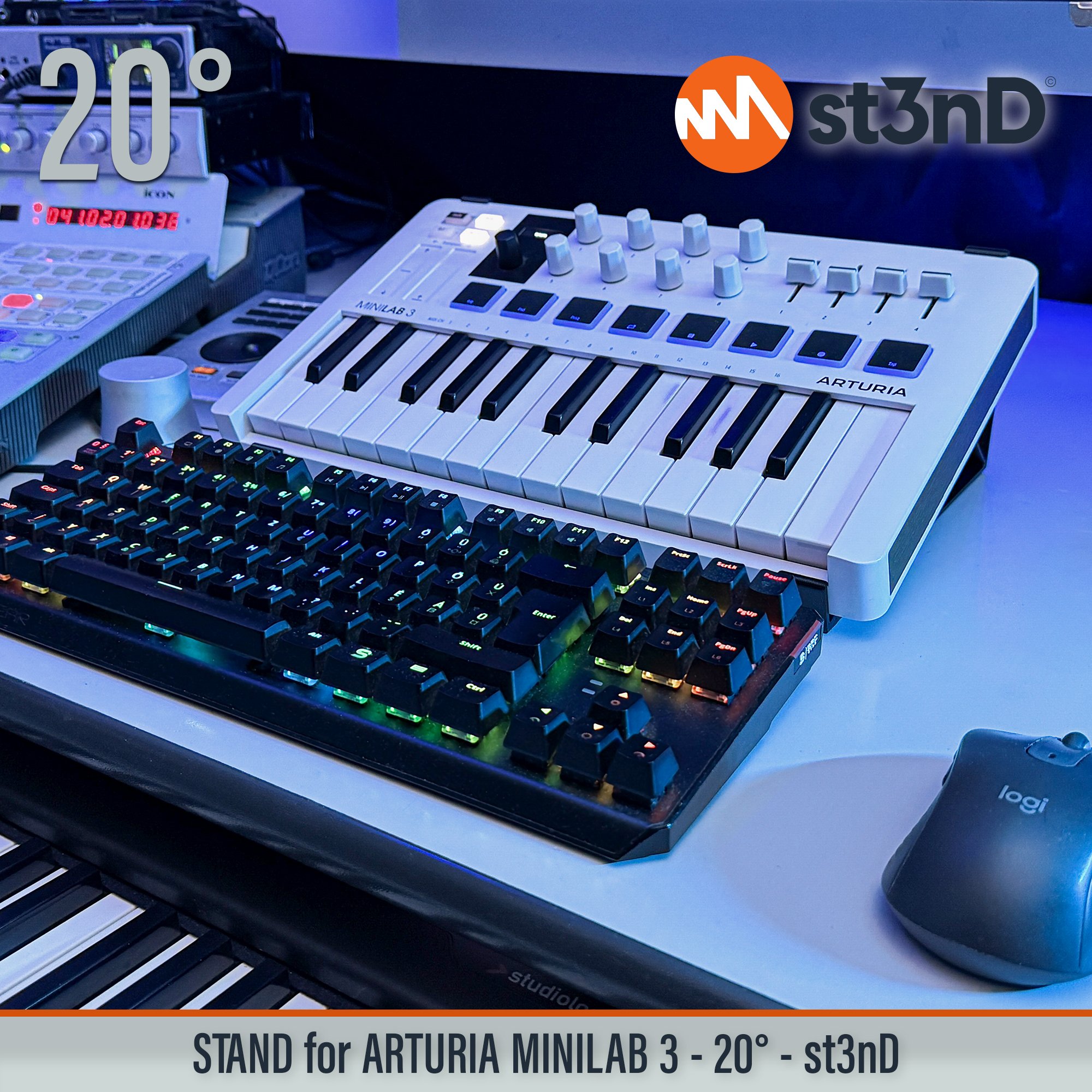 arturia ARTURIA Minilab Mk2 minilab portable st3nD stable stand strong studio accessory sturdy tilted ARTURIA Minilab 3 Minilab 3