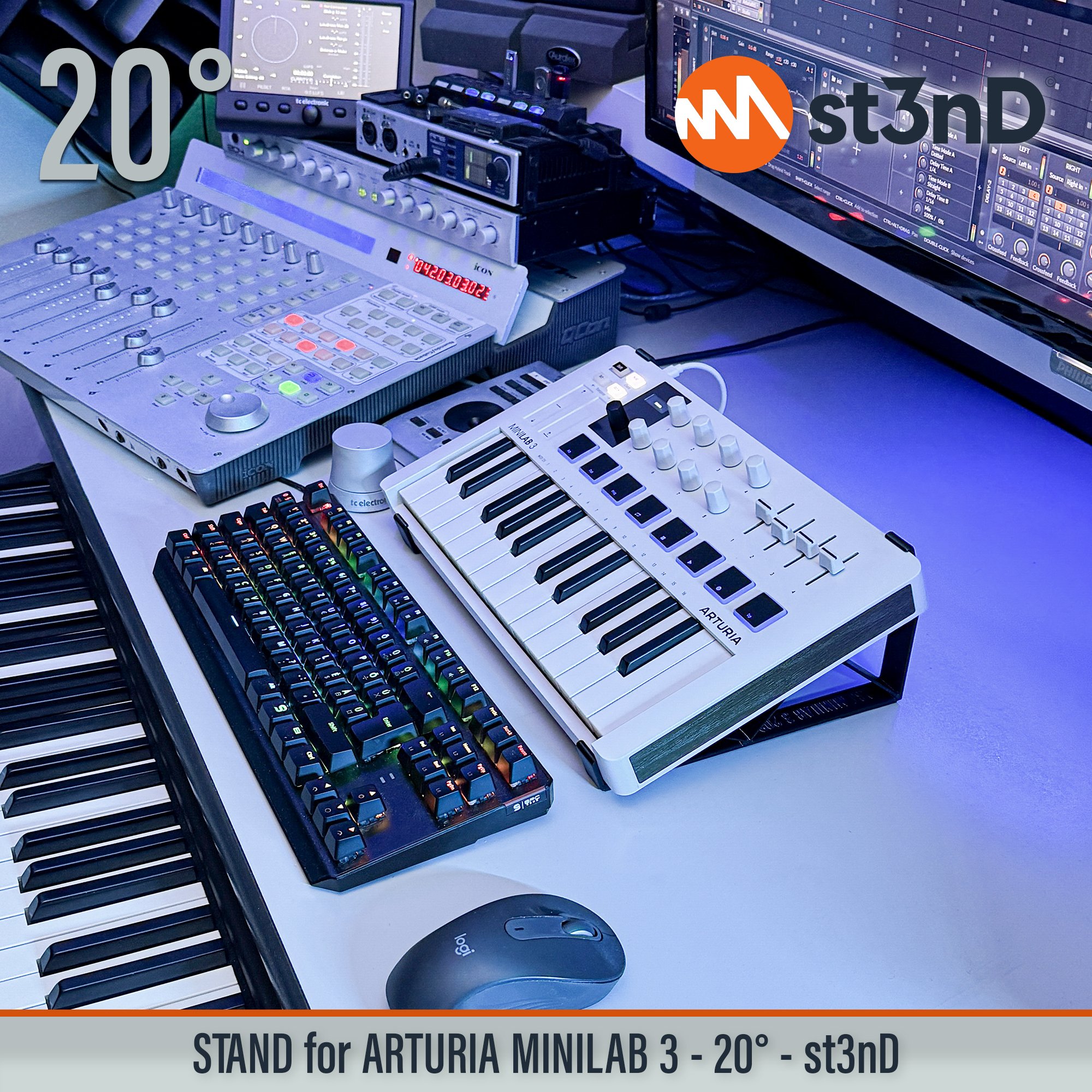 arturia ARTURIA Minilab Mk2 minilab portable st3nD stable stand strong studio accessory sturdy tilted ARTURIA Minilab 3 Minilab 3