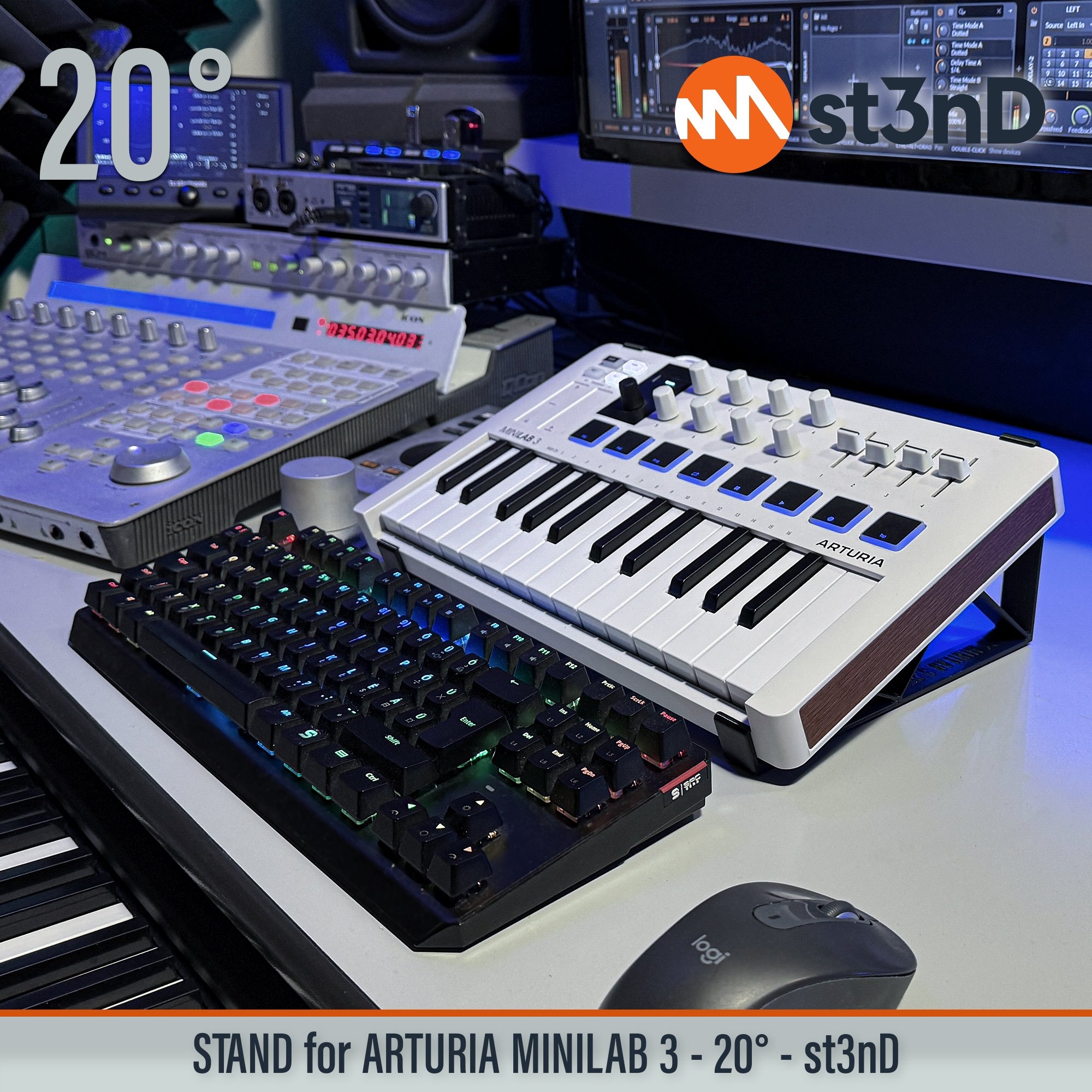arturia ARTURIA Minilab Mk2 minilab portable st3nD stable stand strong studio accessory sturdy tilted ARTURIA Minilab 3 Minilab 3