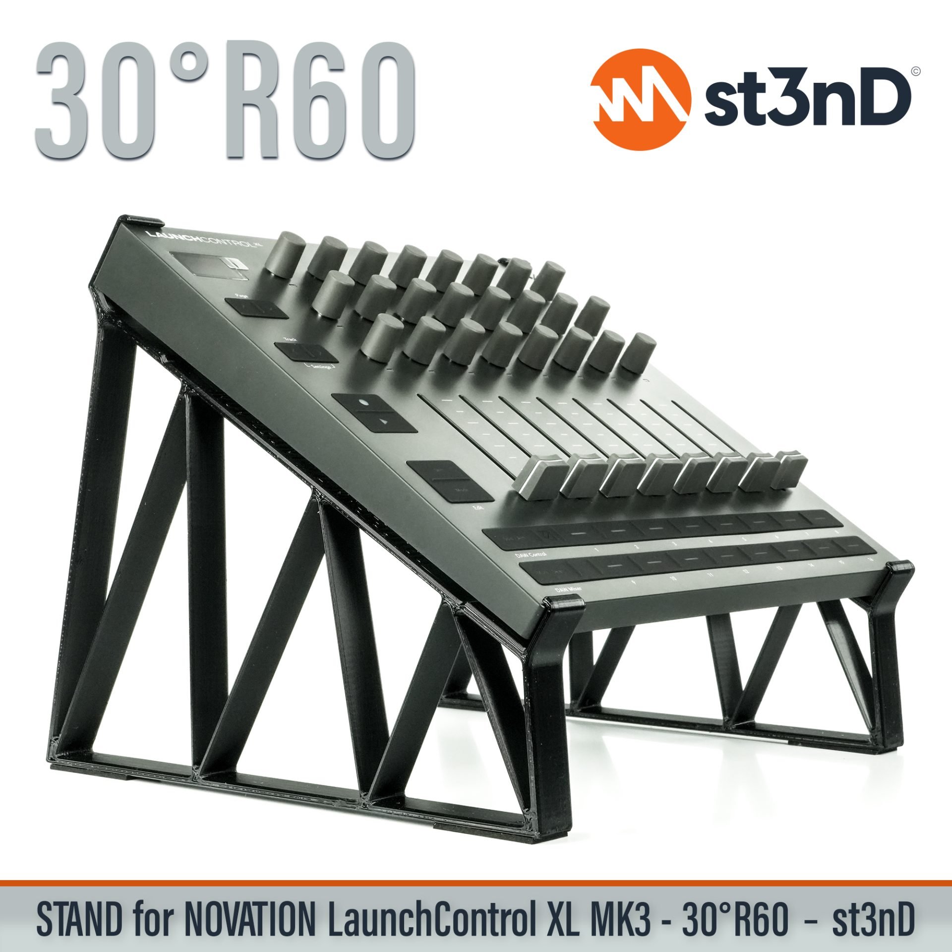 Ableton daw controller Launch Control XL MK3 launchcontrol novation novation launch portable st3nD stable stand strong sturdy tilted