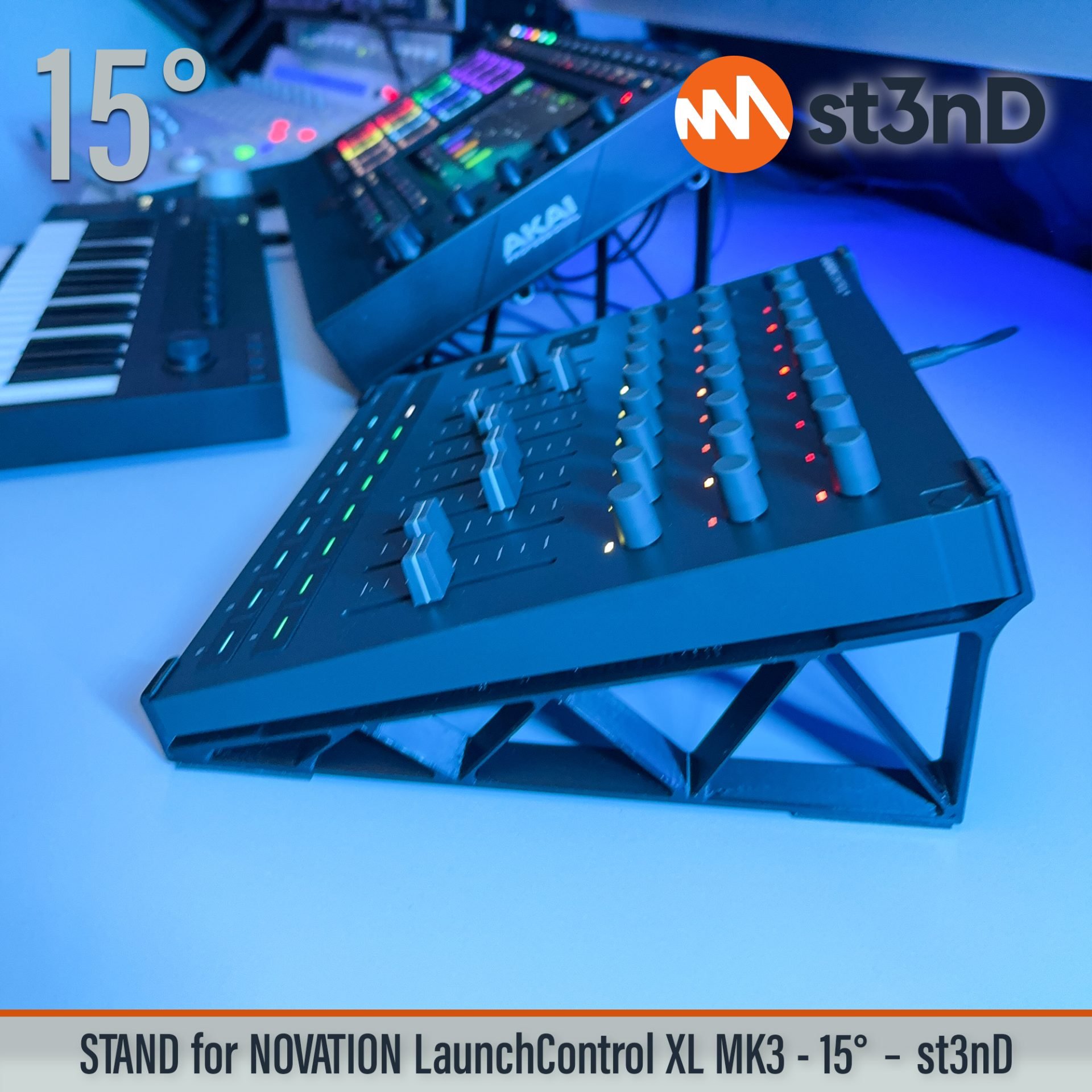 Ableton daw controller Launch Control XL MK3 launchcontrol novation novation launch portable st3nD stable stand strong sturdy tilted