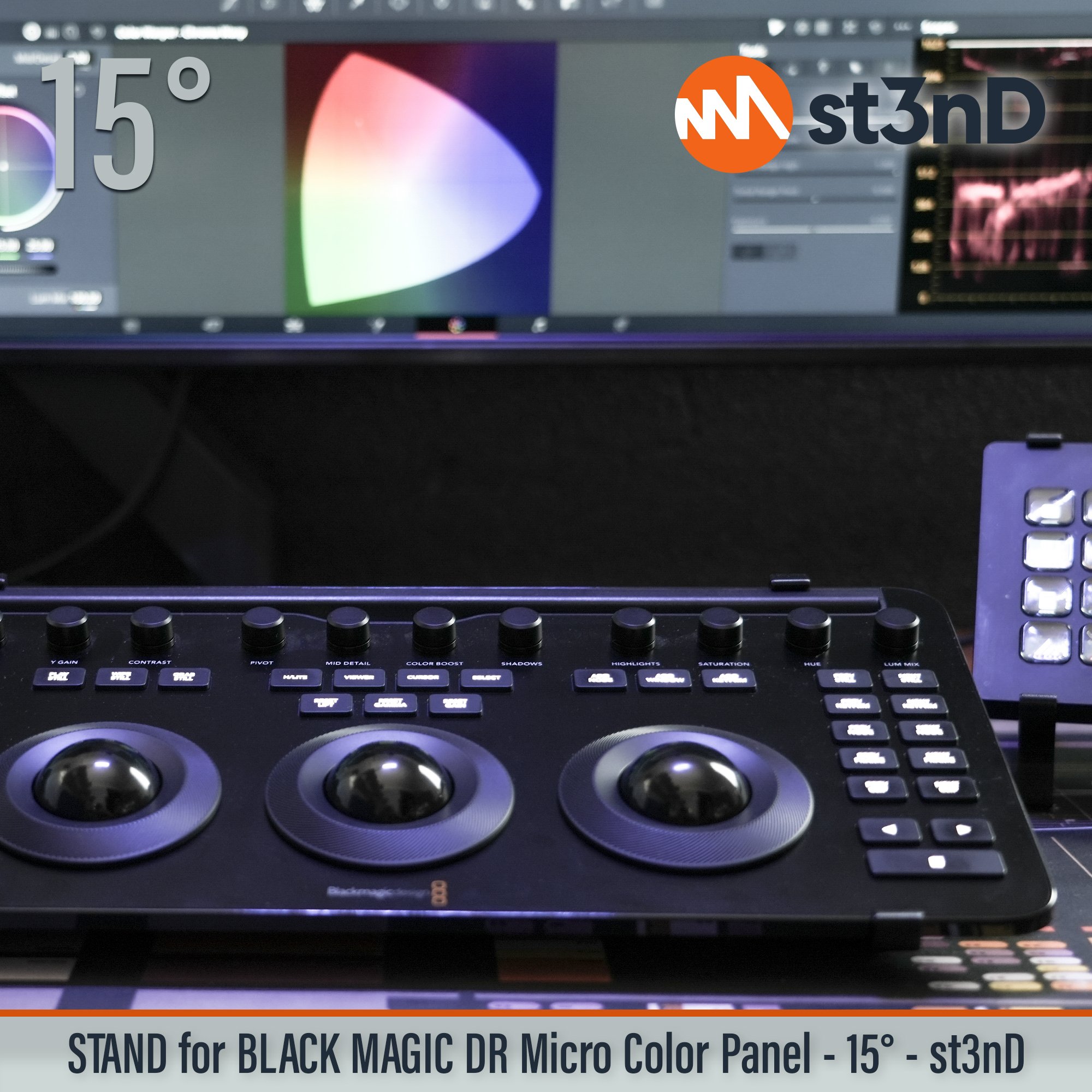 black magic color panel davici resolve davinci micro color panel DaVinci Resolve micro color panel portable resolve stand st3nD stable stand stand strong sturdy tilted