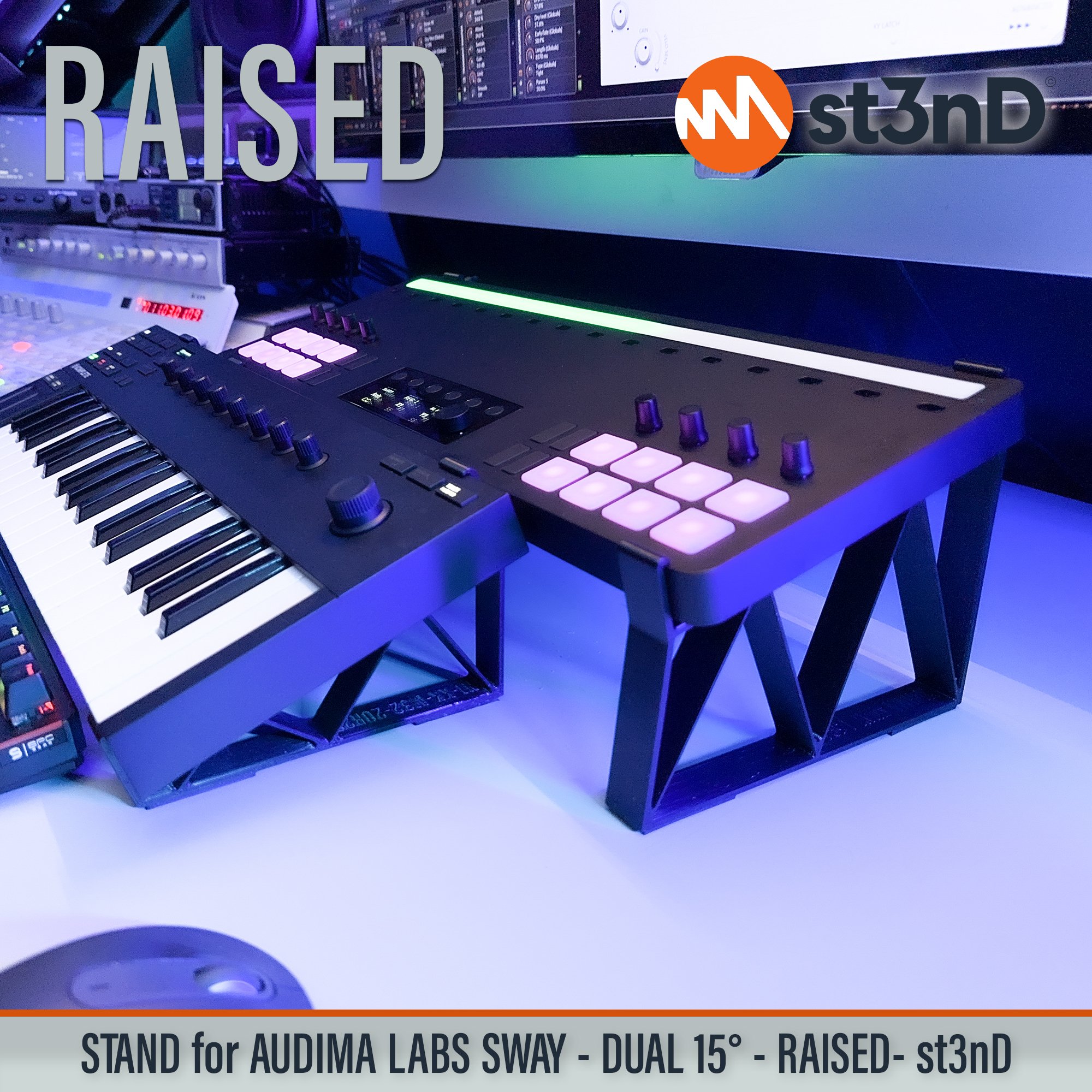 audima labs audima labs sway daw controller dj controller portable st3nD stable stand strong sturdy sway tilted raised elevated