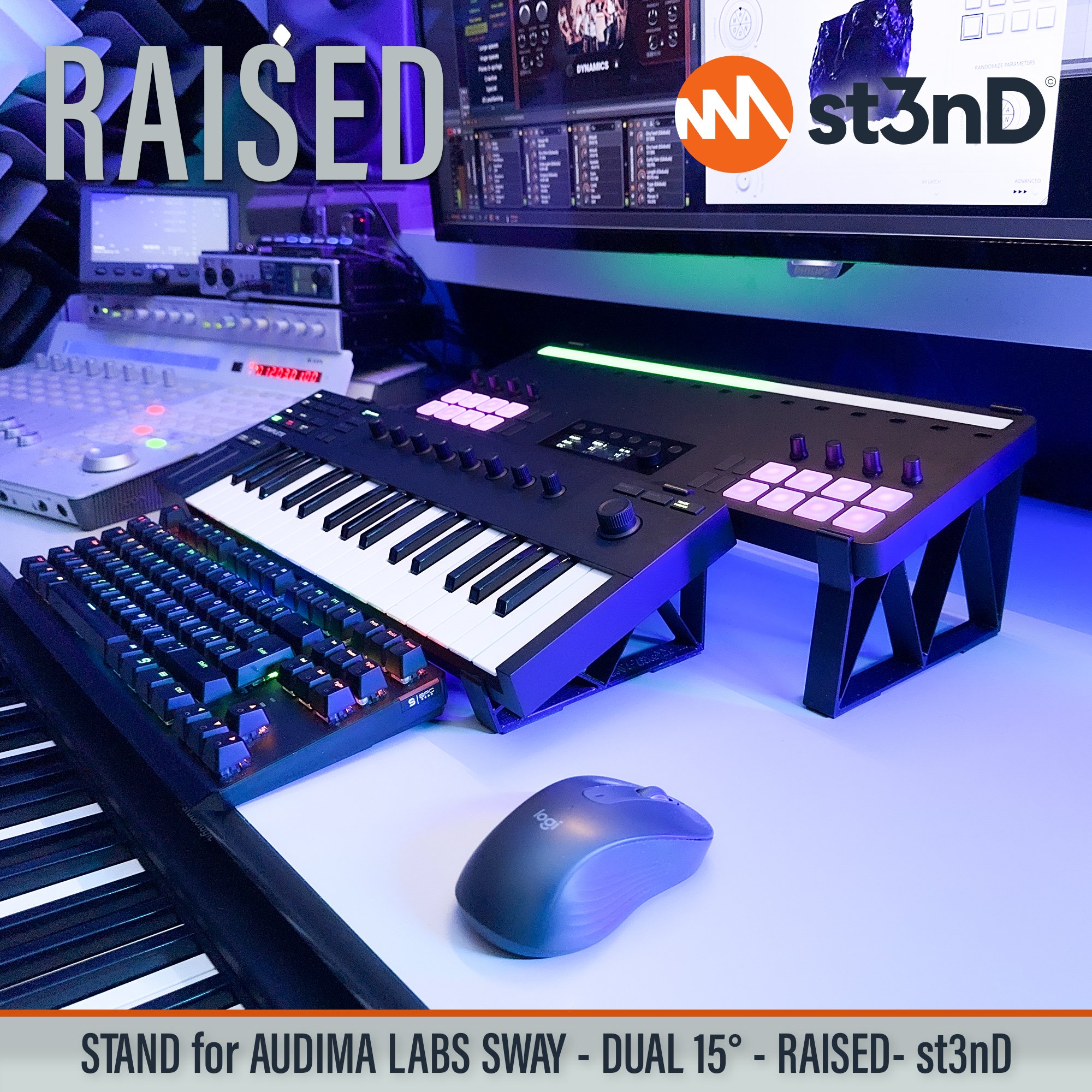 audima labs audima labs sway daw controller dj controller portable st3nD stable stand strong sturdy sway tilted raised elevated