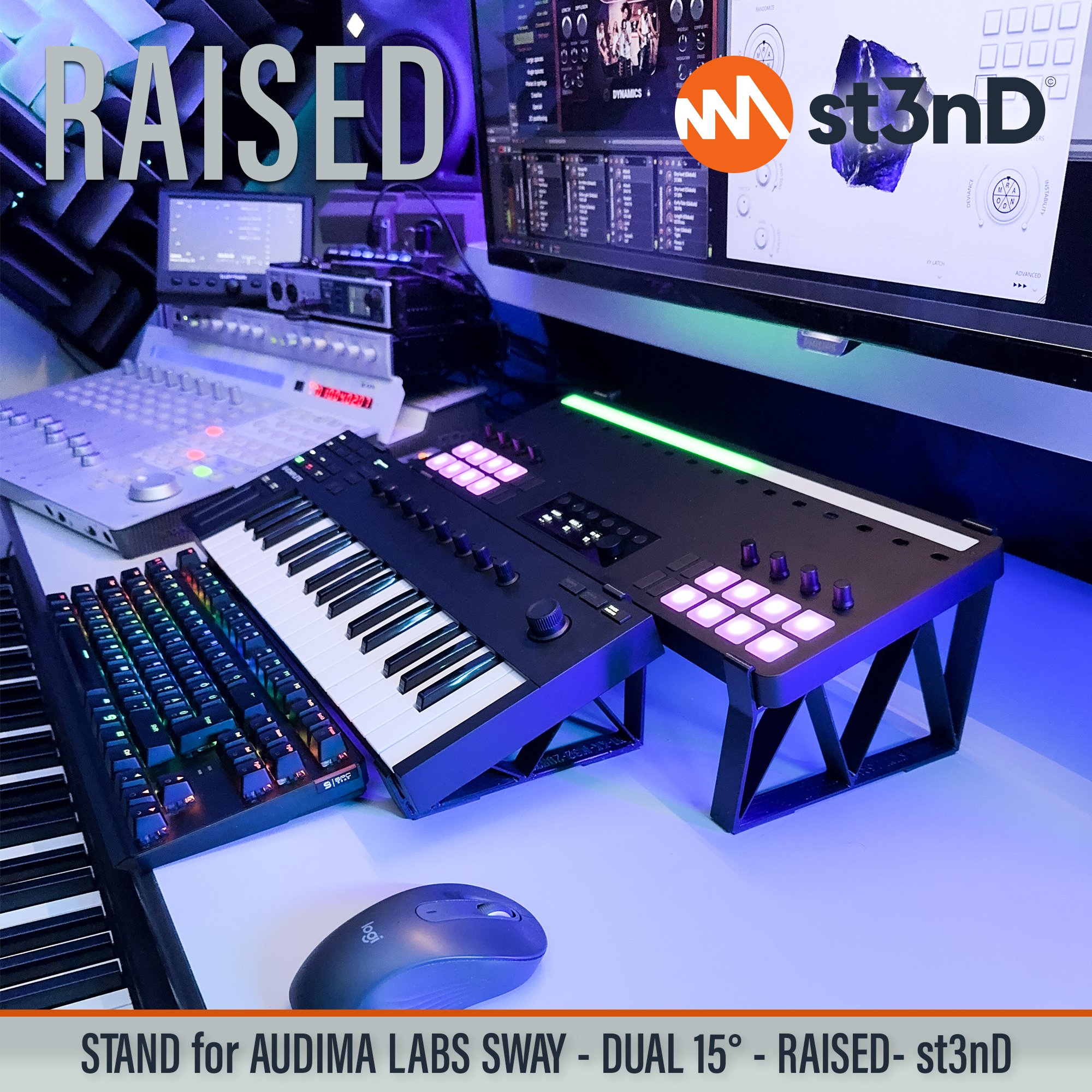 audima labs audima labs sway daw controller dj controller portable st3nD stable stand strong sturdy sway tilted raised elevated