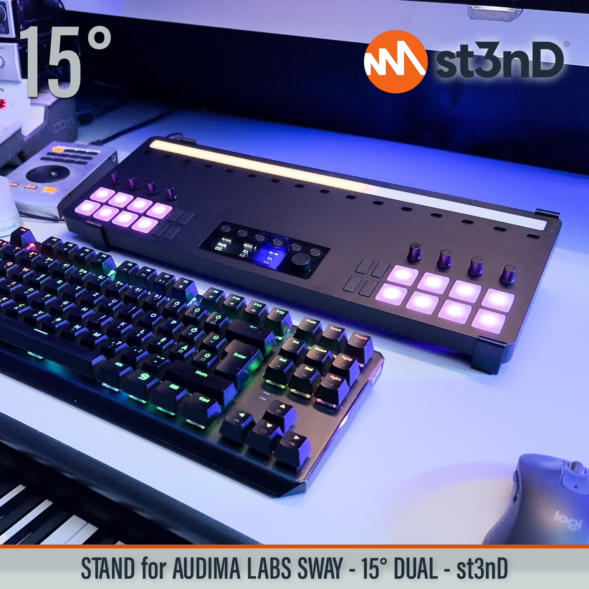audima labs audima labs sway daw controller dj controller portable st3nD stable stand strong sturdy sway tilted