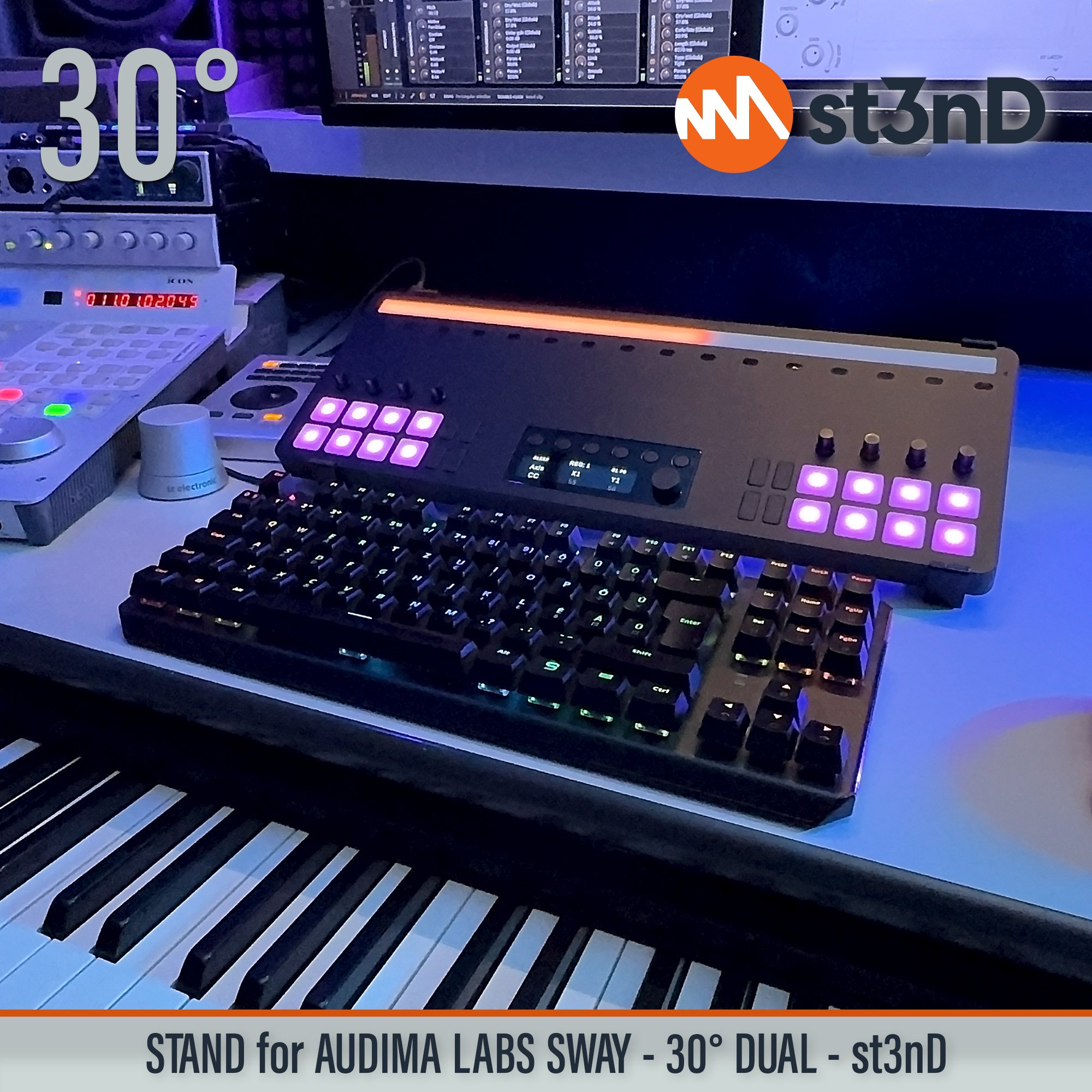 audima labs audima labs sway daw controller dj controller portable st3nD stable stand strong sturdy sway tilted