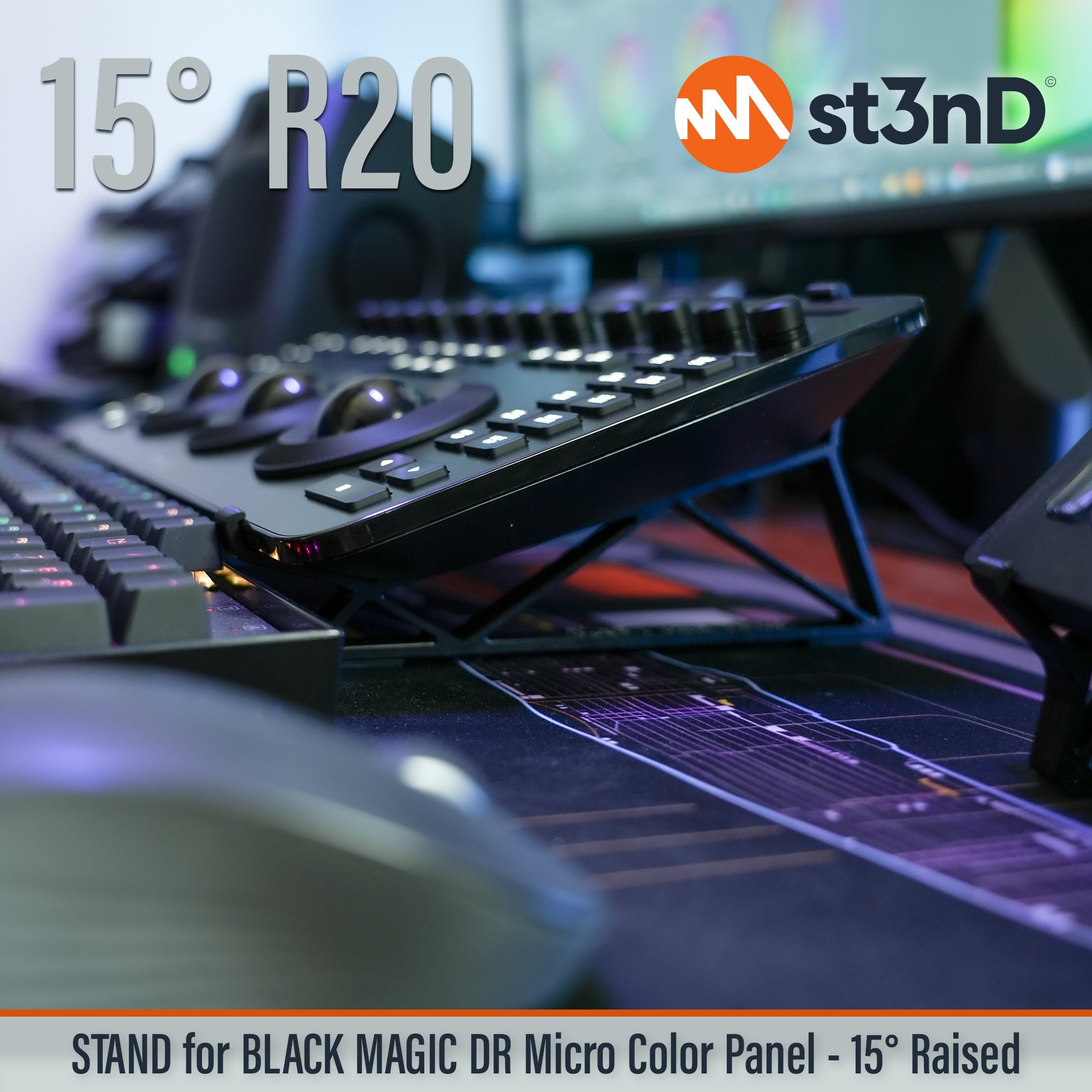 black magic color panel davici resolve davinci micro color panel DaVinci Resolve portable raised resolve stand st3nD stable stand stand strong sturdy tilted micro color panel