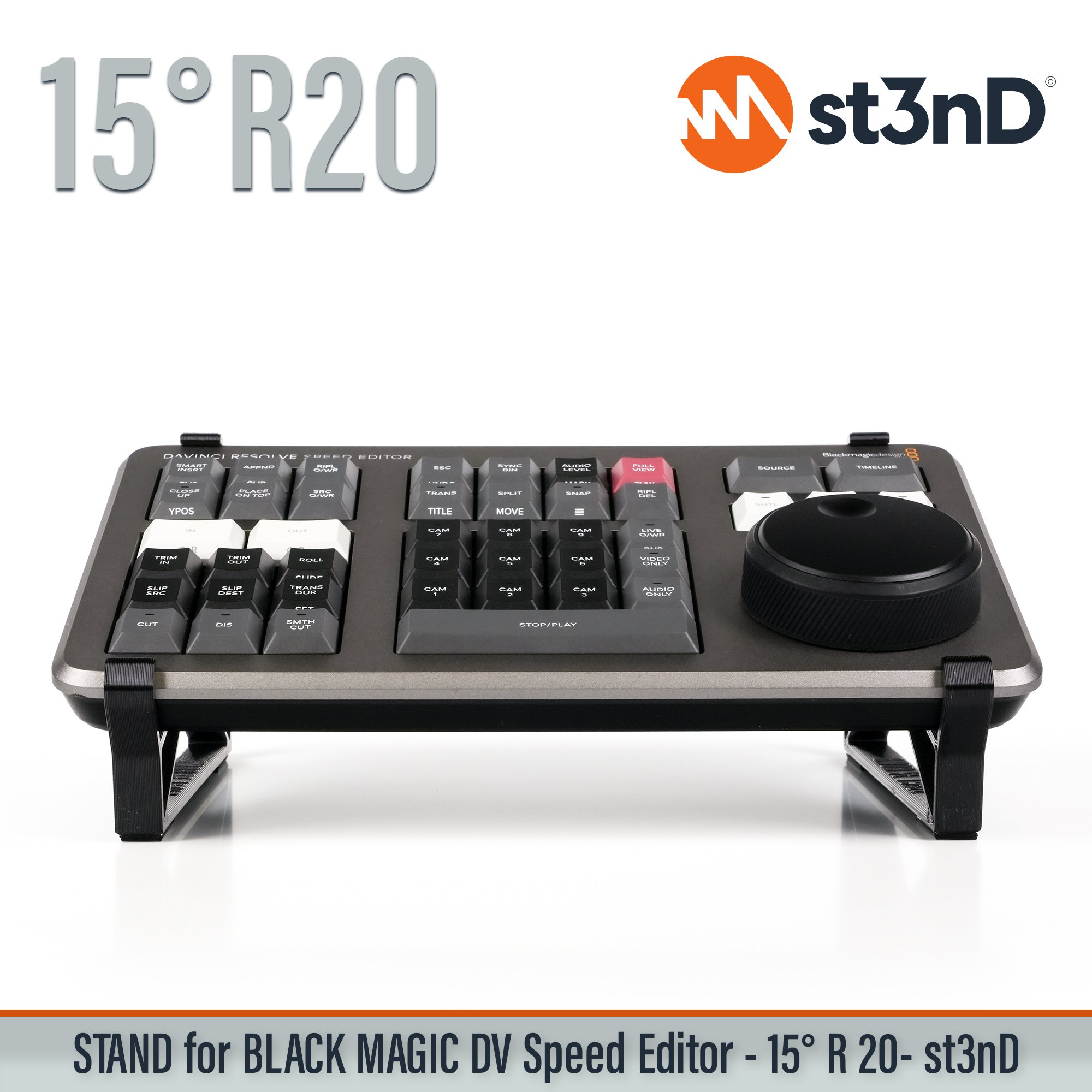black magic blackmagic speed editor davici resolve DaVinci Resolve portable resolve stand Speed Editor st3nD stable stand stand strong sturdy tilted raised