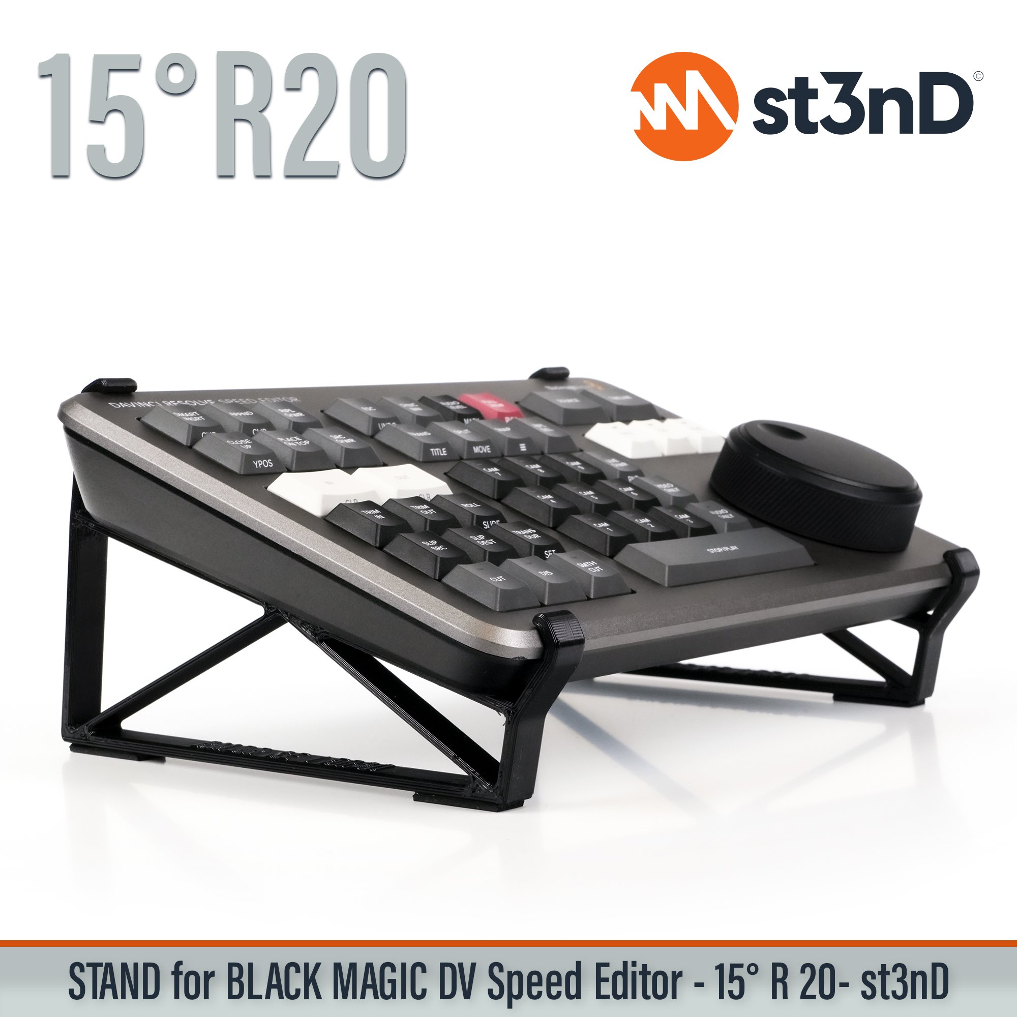 black magic blackmagic speed editor davici resolve DaVinci Resolve portable resolve stand Speed Editor st3nD stable stand stand strong sturdy tilted raised