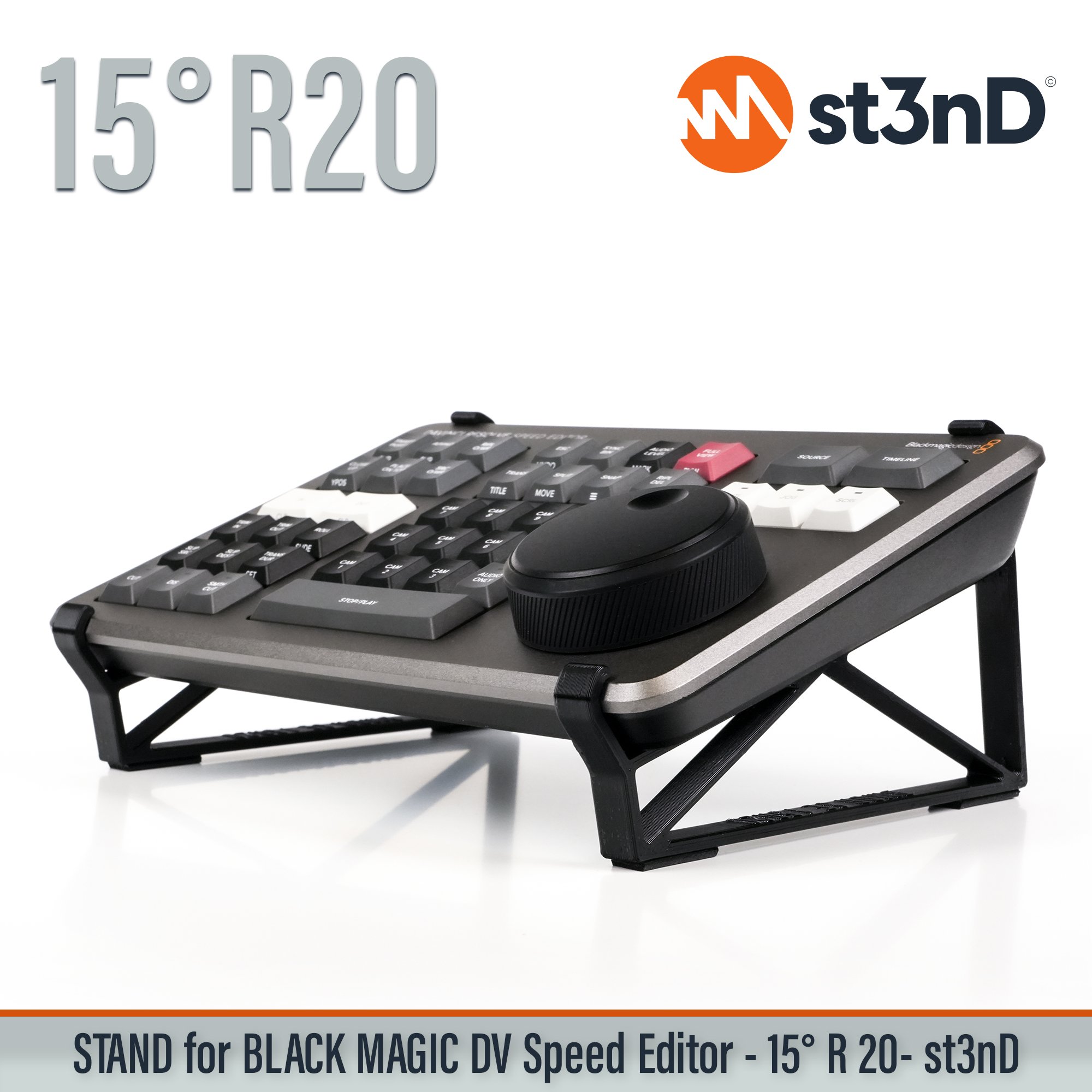 black magic blackmagic speed editor davici resolve DaVinci Resolve portable resolve stand Speed Editor st3nD stable stand stand strong sturdy tilted raised