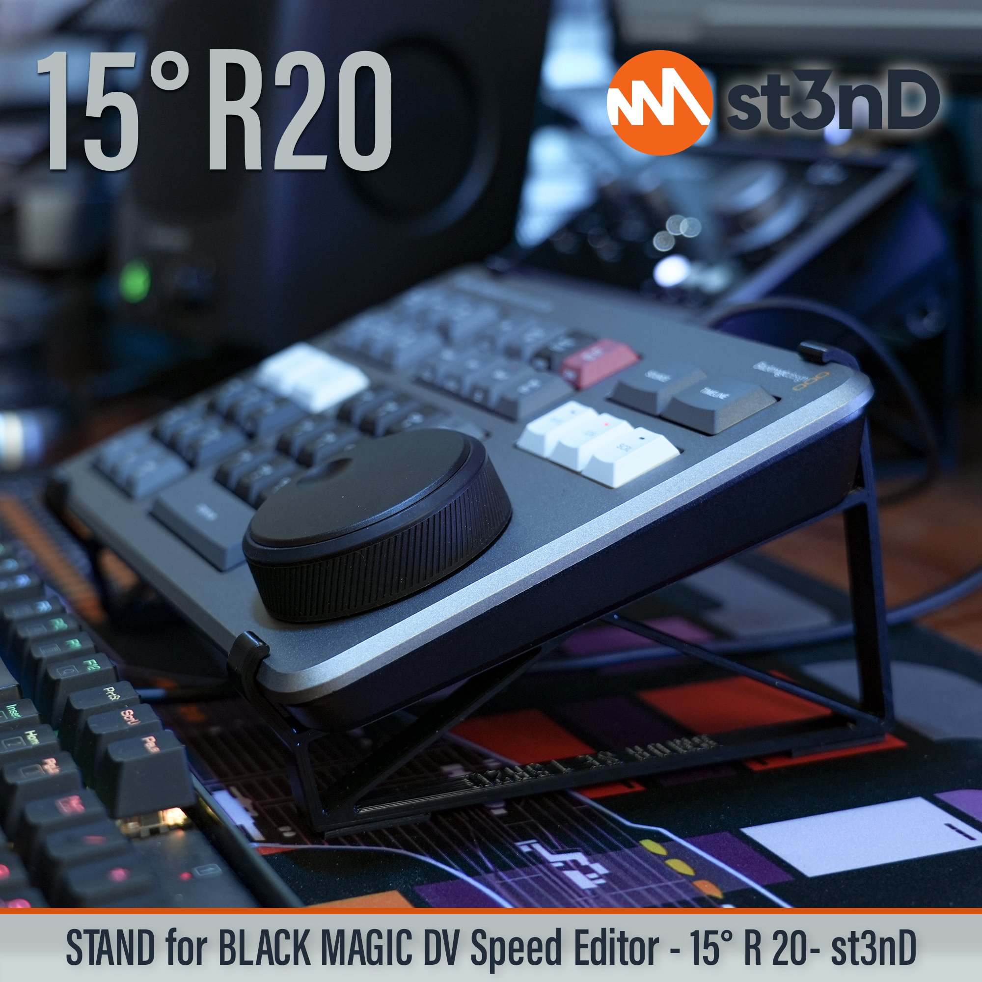 black magic blackmagic speed editor davici resolve DaVinci Resolve portable resolve stand Speed Editor st3nD stable stand stand strong sturdy tilted raised