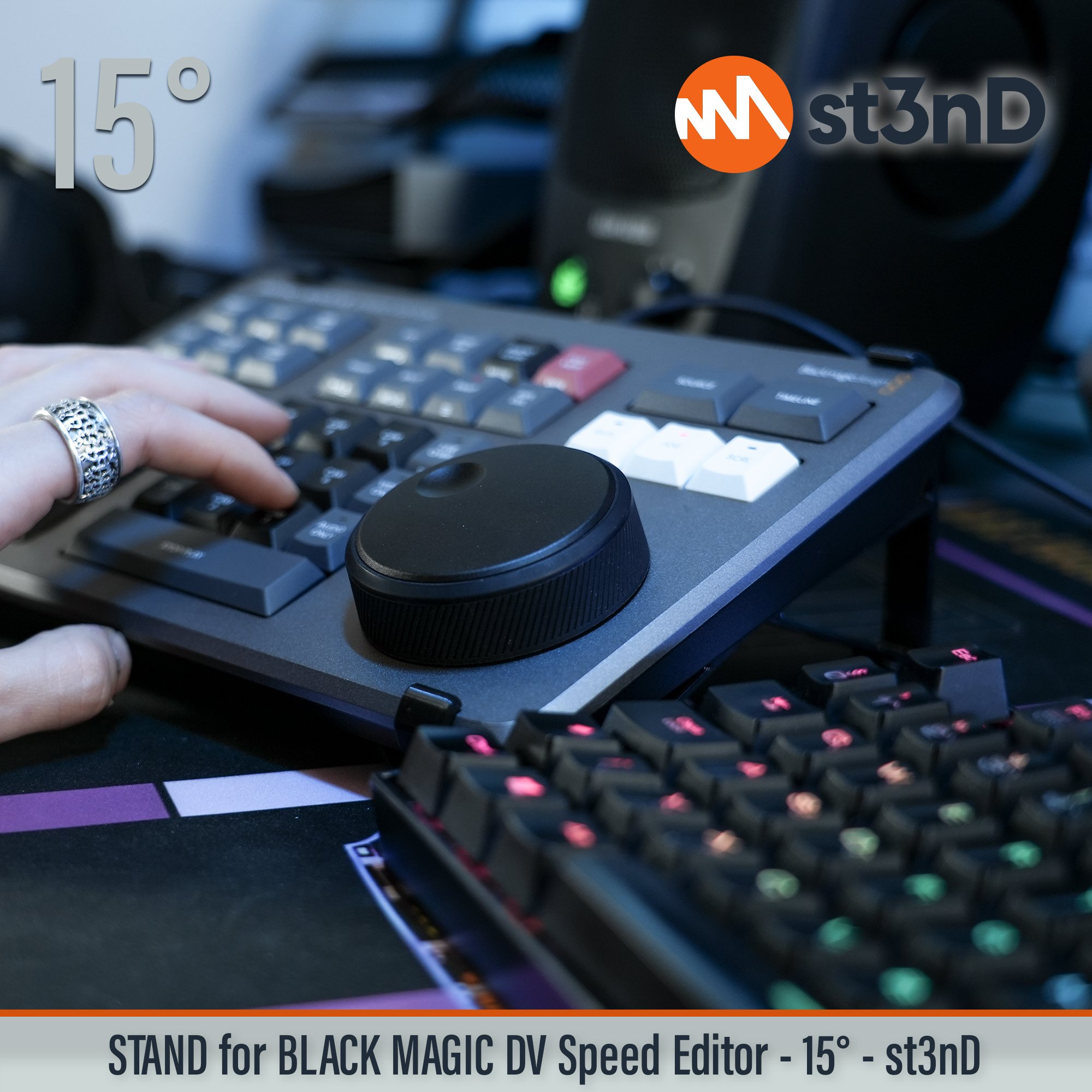 portable st3nD stable stand strong sturdy tilted black magic davici resolve DaVinci Resolve Speed Editor blackmagic speed editor speed editor stand resolve stand