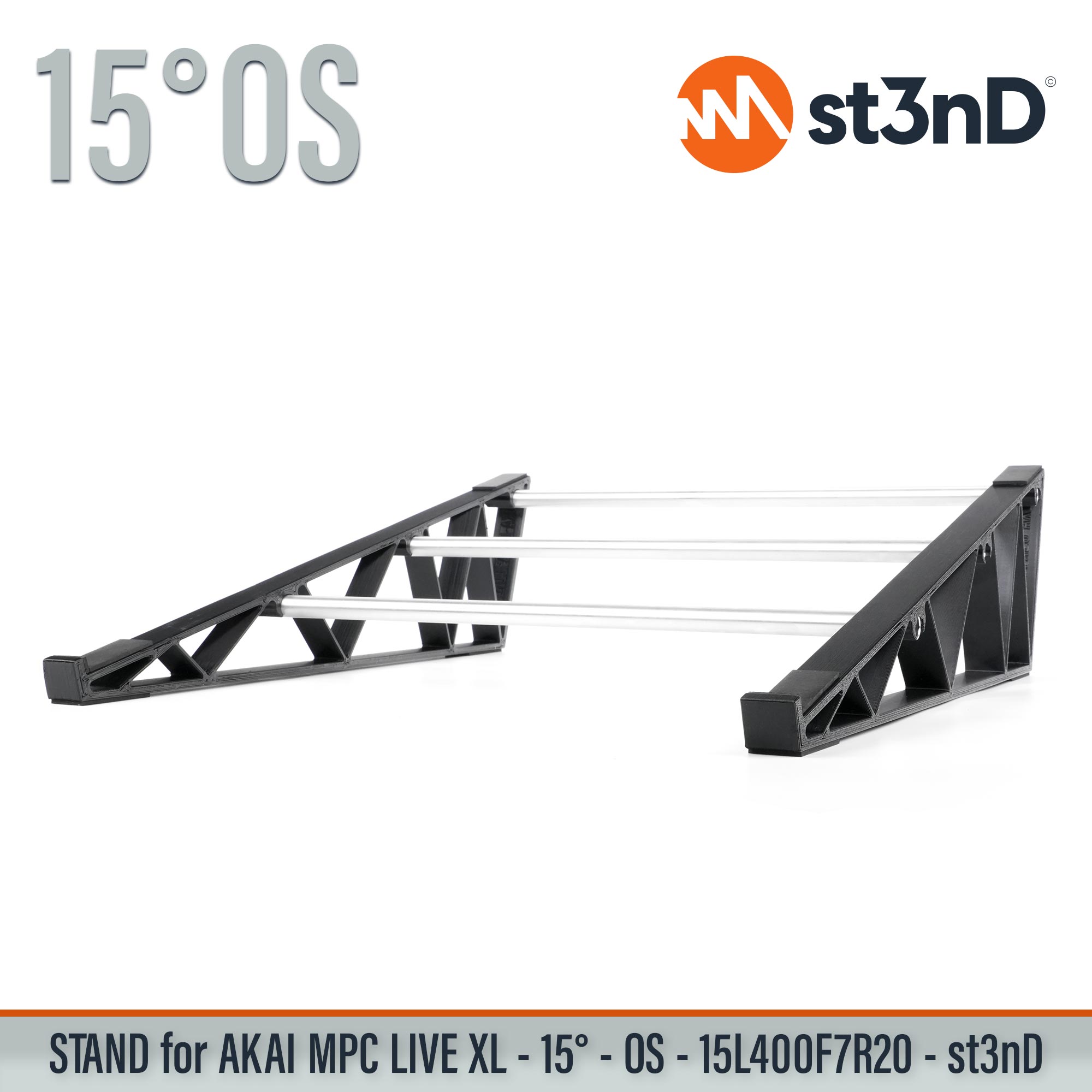 akai controller home studio instrument accessory MPC LIVE 3 MPC LIVE III portable st3nD stable stand strong studio accessory sturdy synth synth accessory tilted Akai MPC XL mpc xl