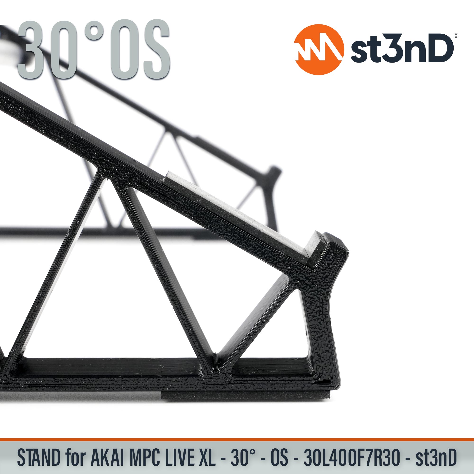 akai controller home studio instrument accessory MPC LIVE 3 MPC LIVE III portable st3nD stable stand strong studio accessory sturdy synth synth accessory tilted Akai MPC XL mpc xl