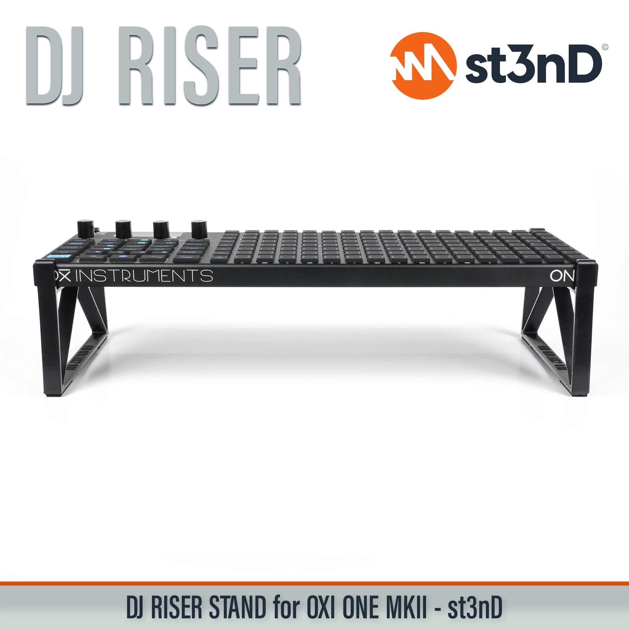 ONE MKII oxi instruments oxi instruments one OXI ONE MKII Performance Step Sequencer portable st3nD stable stand strong sturdy tilted