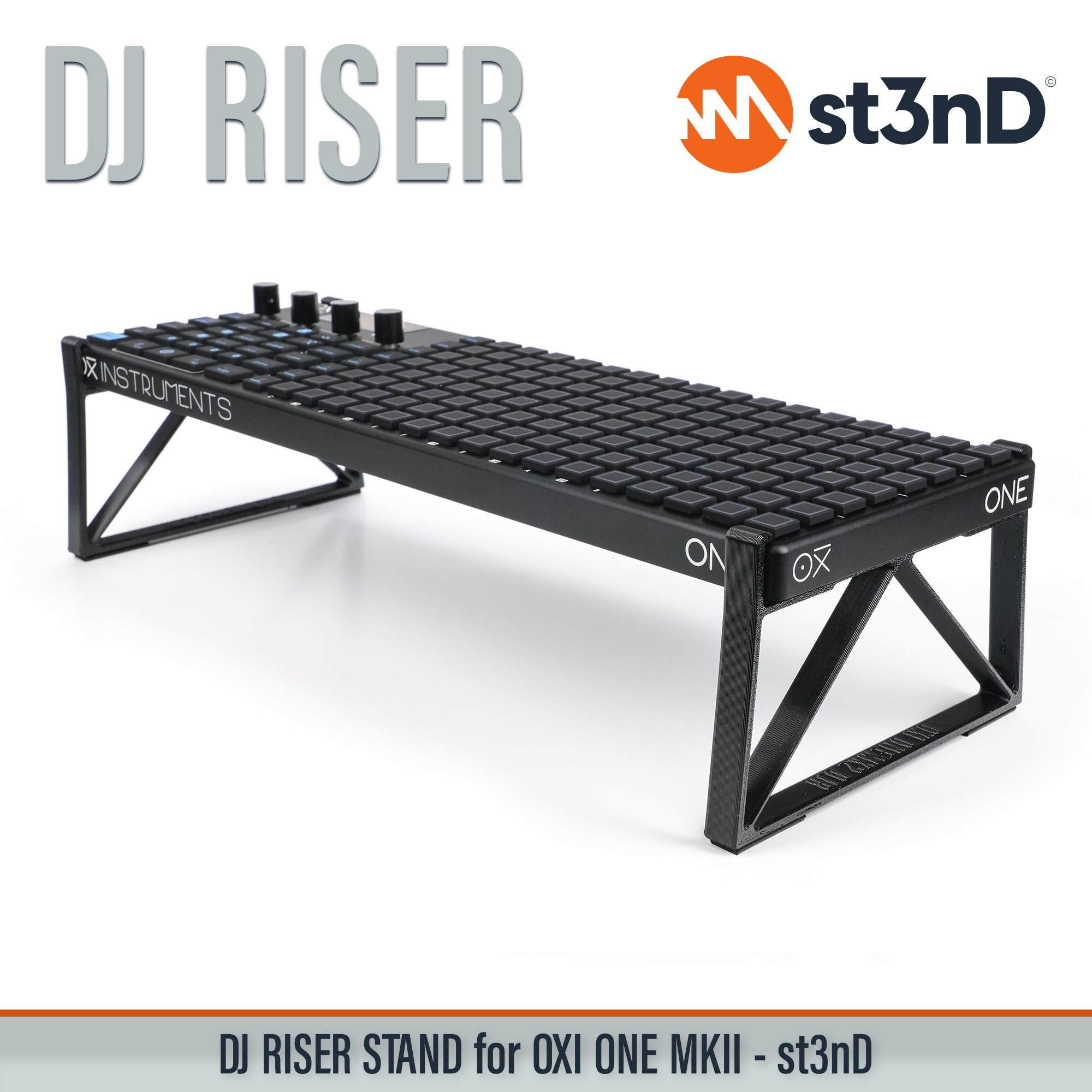 ONE MKII oxi instruments oxi instruments one OXI ONE MKII Performance Step Sequencer portable st3nD stable stand strong sturdy tilted