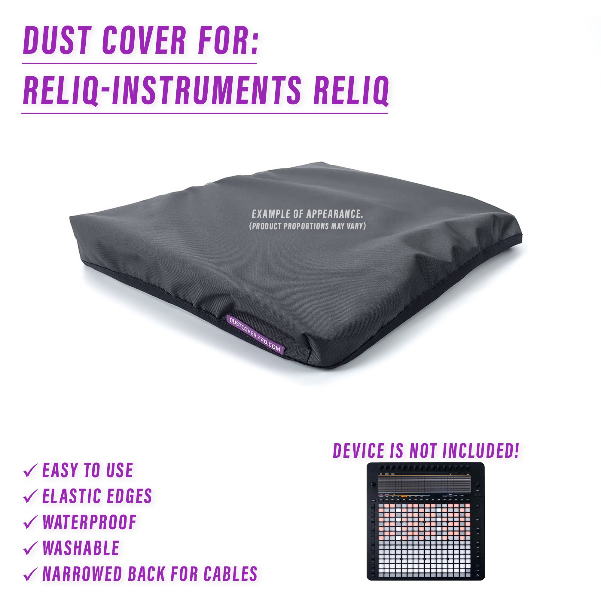 dust cover dustcover dustcoverpro elastic synth synth protection water resistant waterproof reliq instruments controller instrument modular