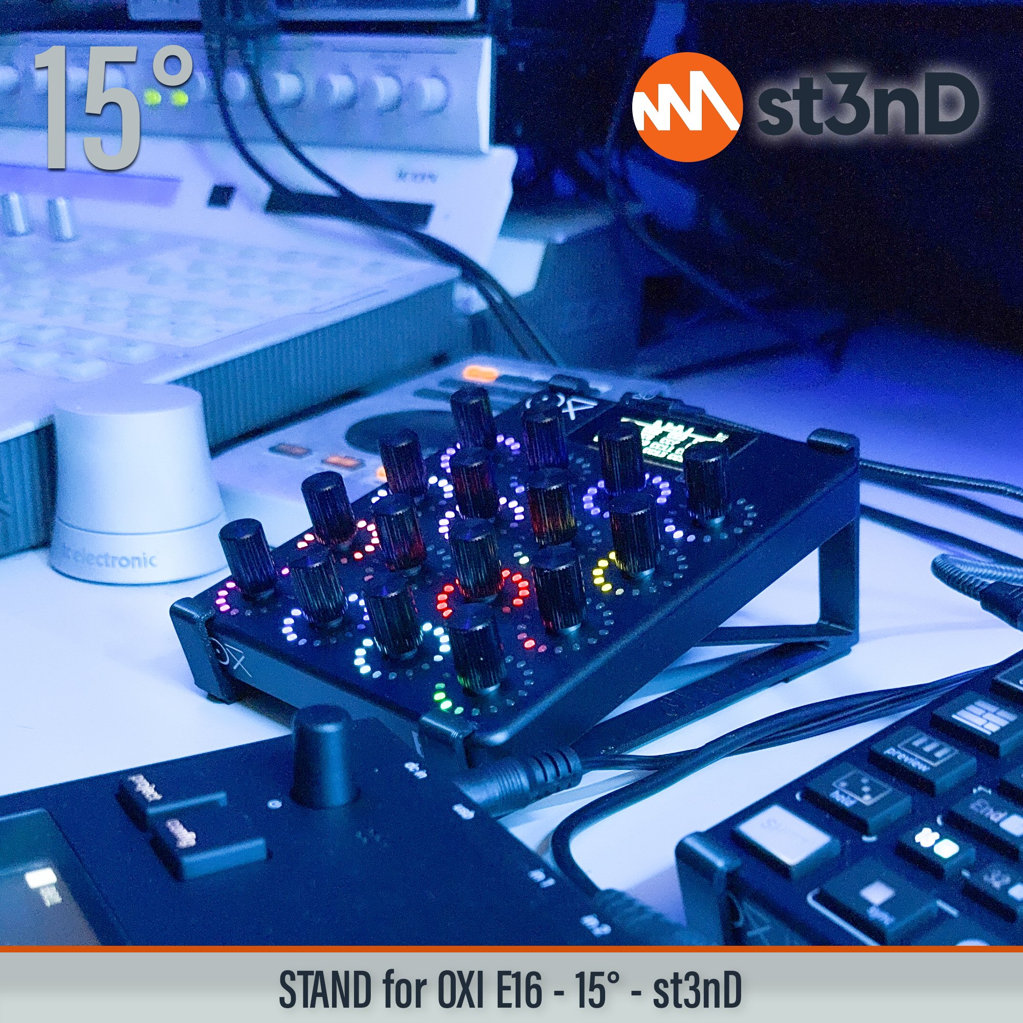 daw controller dj controller portable st3nD stable stand strong sturdy tilted midi oxi oxi e16 oxi instruments oxi e-16