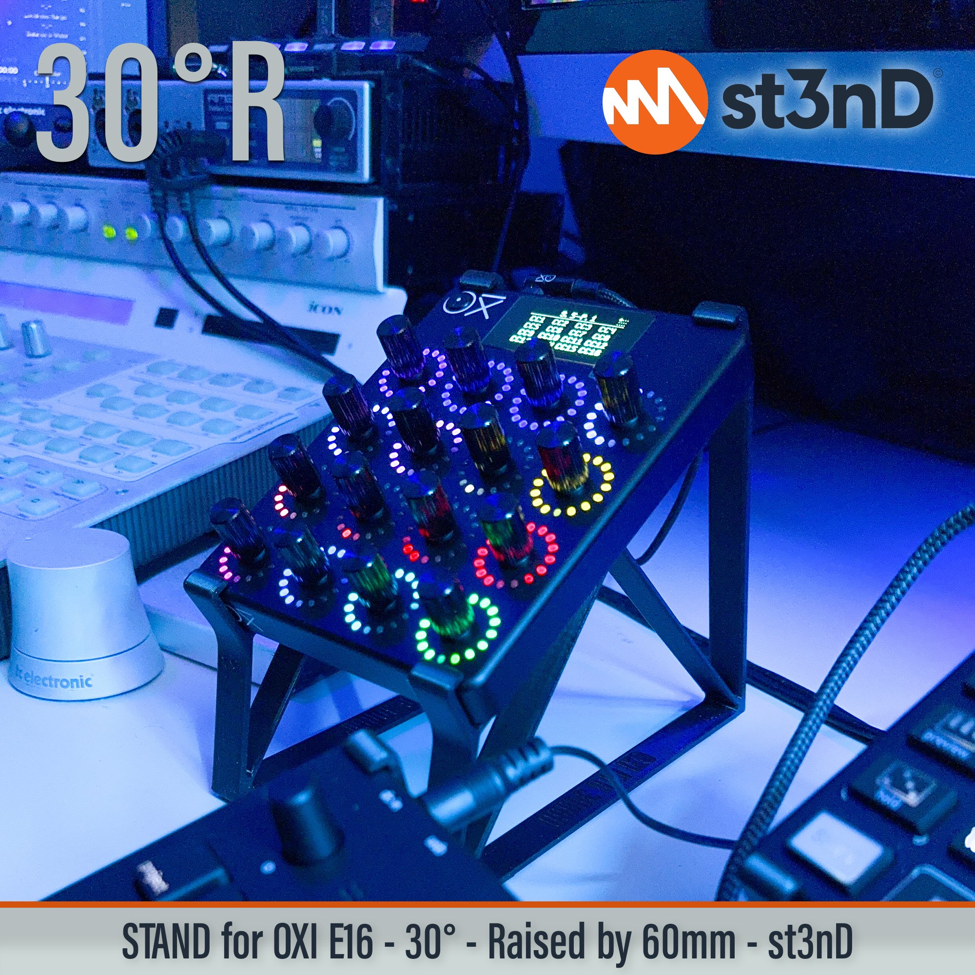 daw controller dj controller portable st3nD stable stand strong sturdy tilted midi oxi oxi e16 oxi instruments oxi e-16 raised