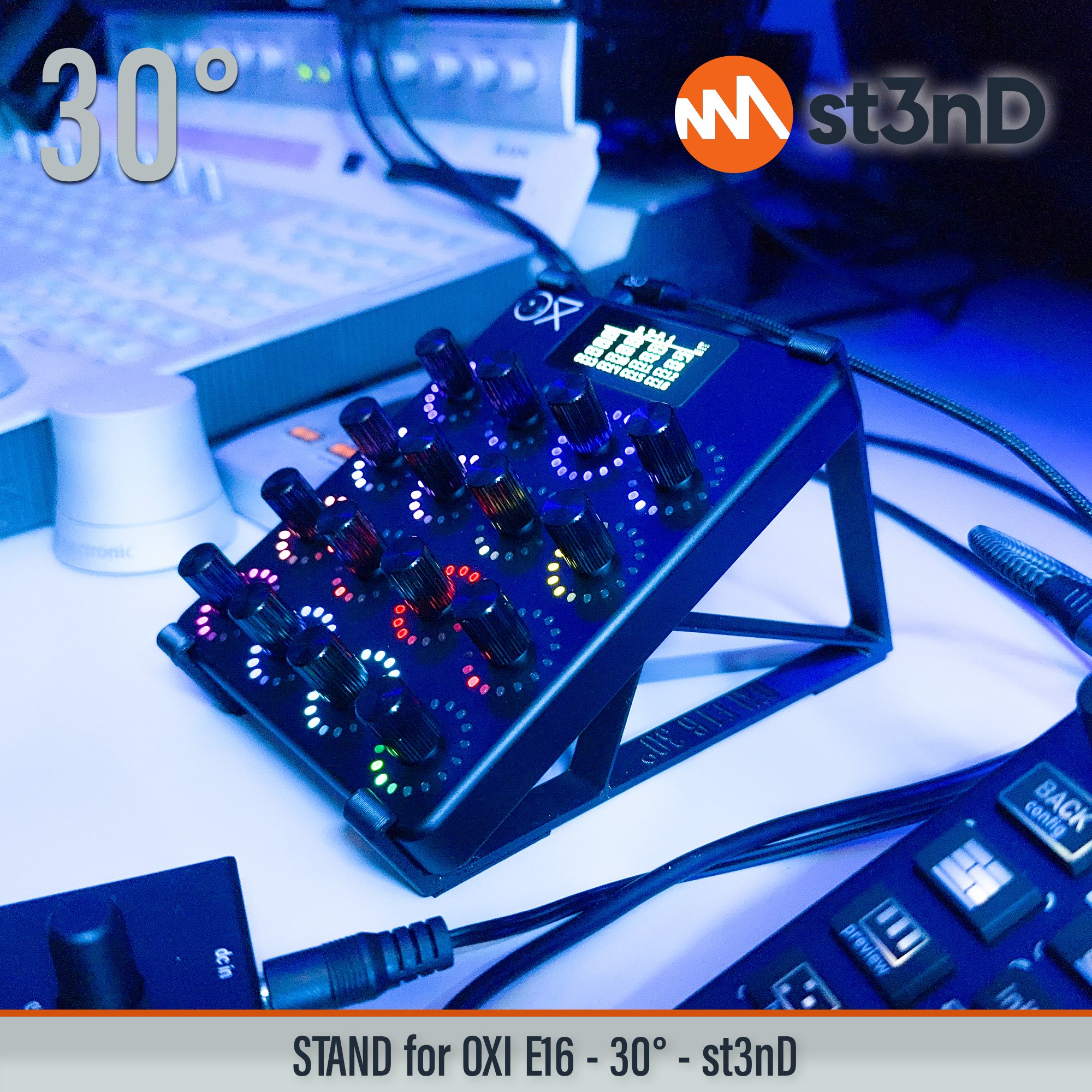 daw controller dj controller portable st3nD stable stand strong sturdy tilted midi oxi oxi e16 oxi instruments oxi e-16