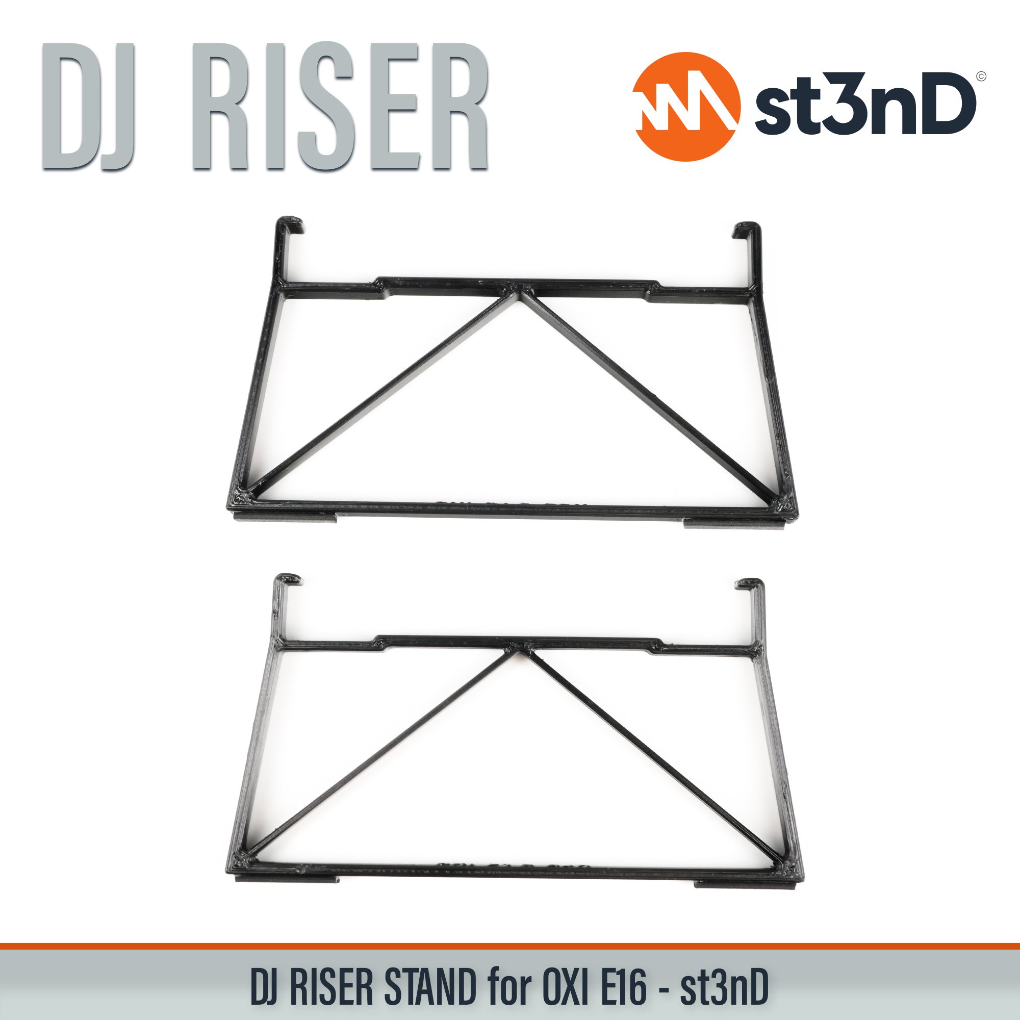 daw controller dj controller midi oxi oxi e-16 oxi e16 oxi instruments portable st3nD stable stand strong sturdy tilted dj dj raiser dj riser djriser