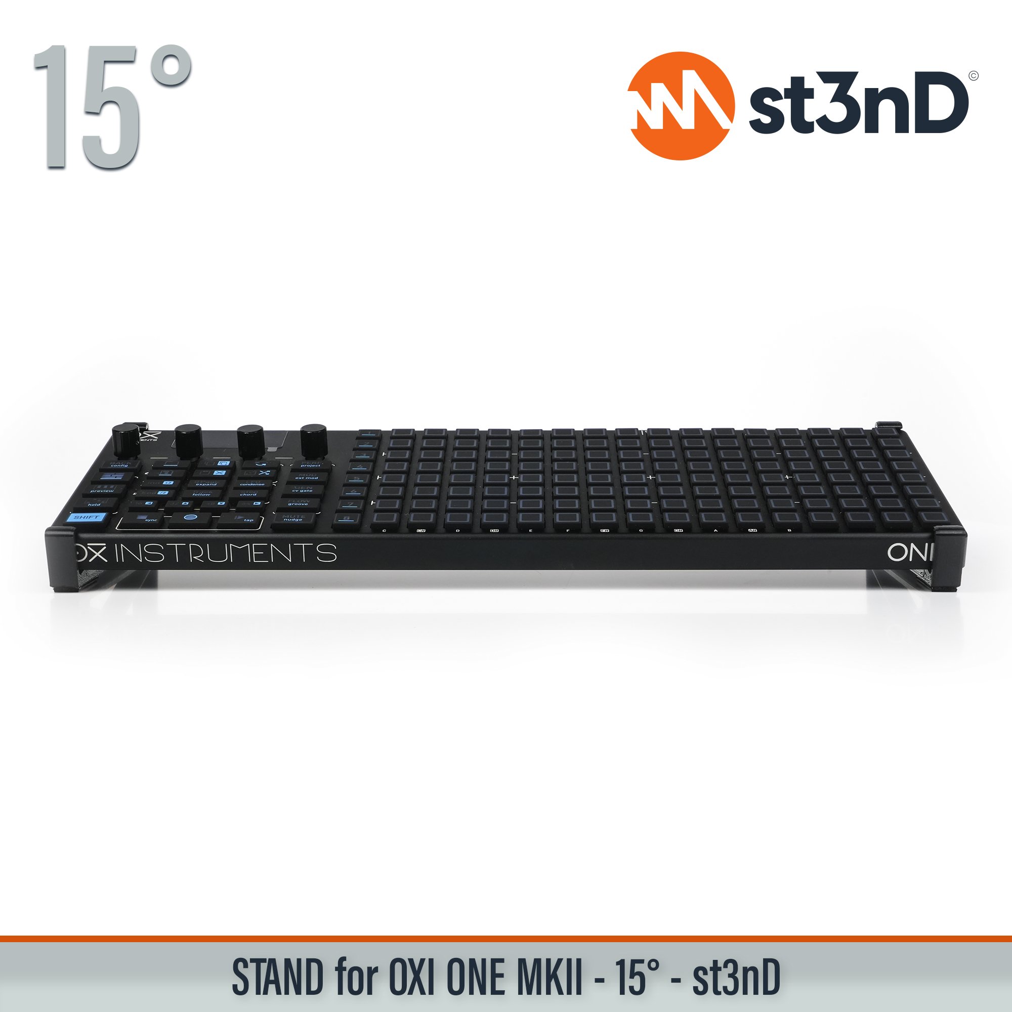 portable, stable, stand, strong, sturdy, tilted, OXI INSTRUMENTS ONE, OXI INSTRUMENTS, ONE MKII, OXI ONE MKII
