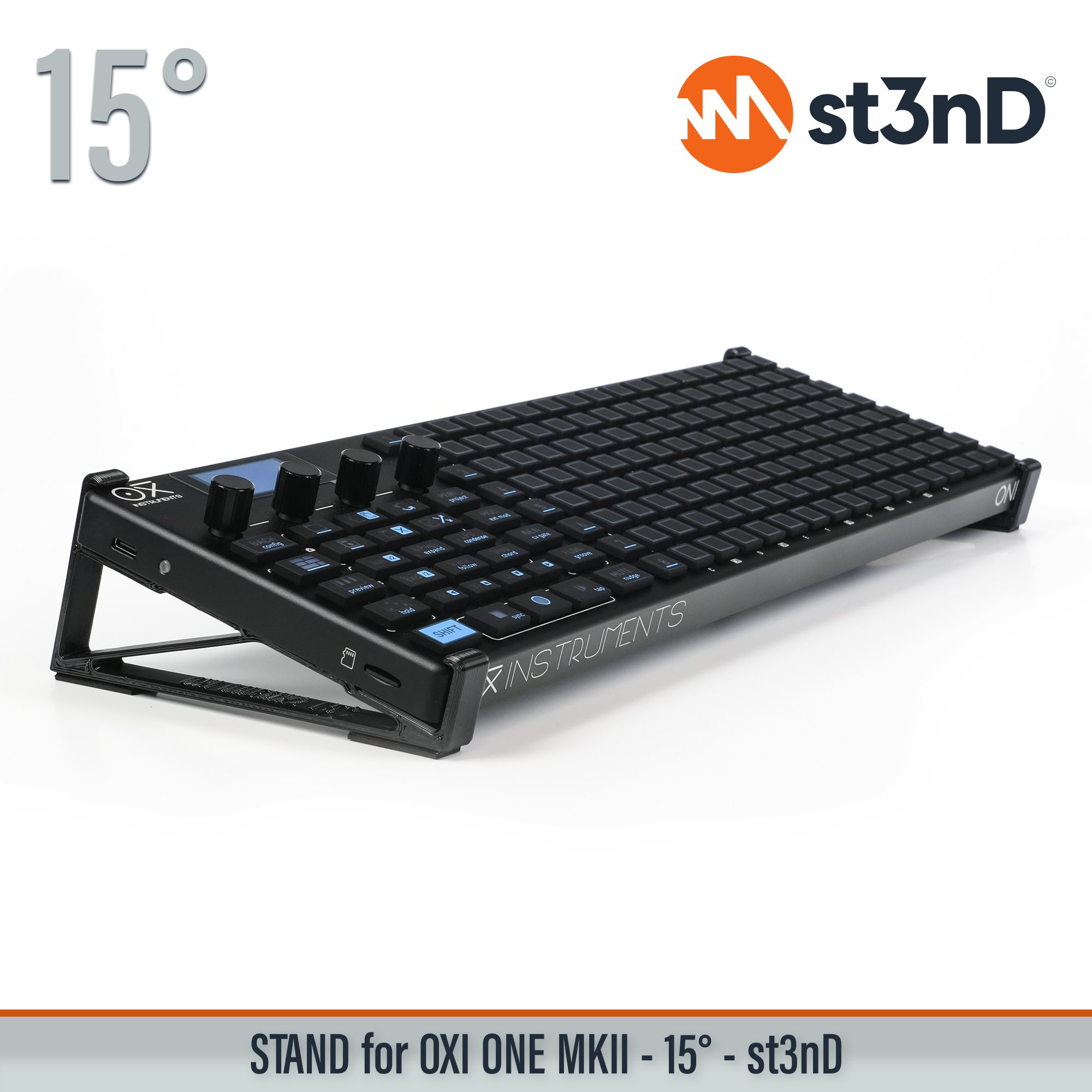 portable, stable, stand, strong, sturdy, tilted, OXI INSTRUMENTS ONE, OXI INSTRUMENTS, ONE MKII, OXI ONE MKII