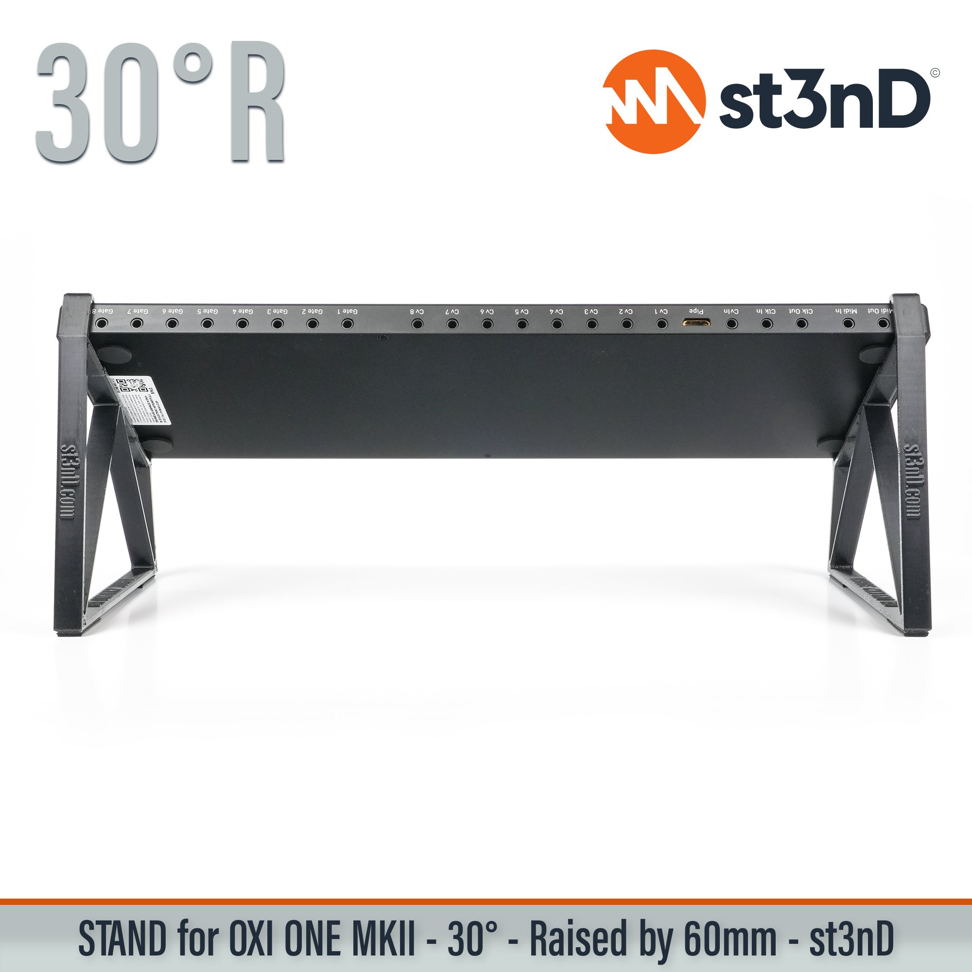 ONE MKII oxi instruments oxi instruments one OXI ONE MKII Performance Step Sequencer portable st3nD stable stand strong sturdy tilted