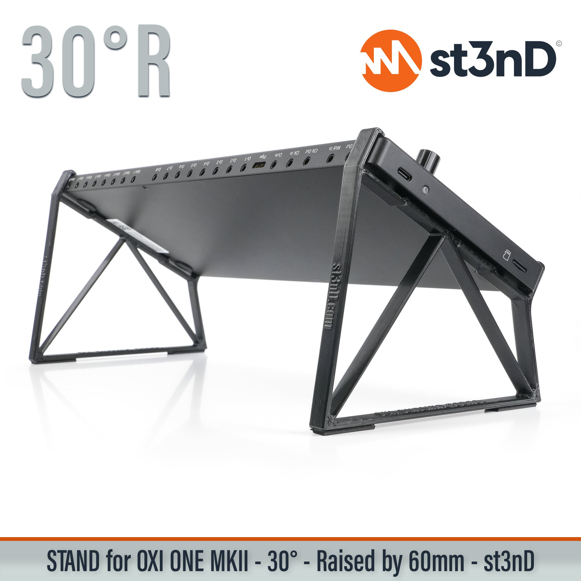 ONE MKII oxi instruments oxi instruments one OXI ONE MKII Performance Step Sequencer portable st3nD stable stand strong sturdy tilted